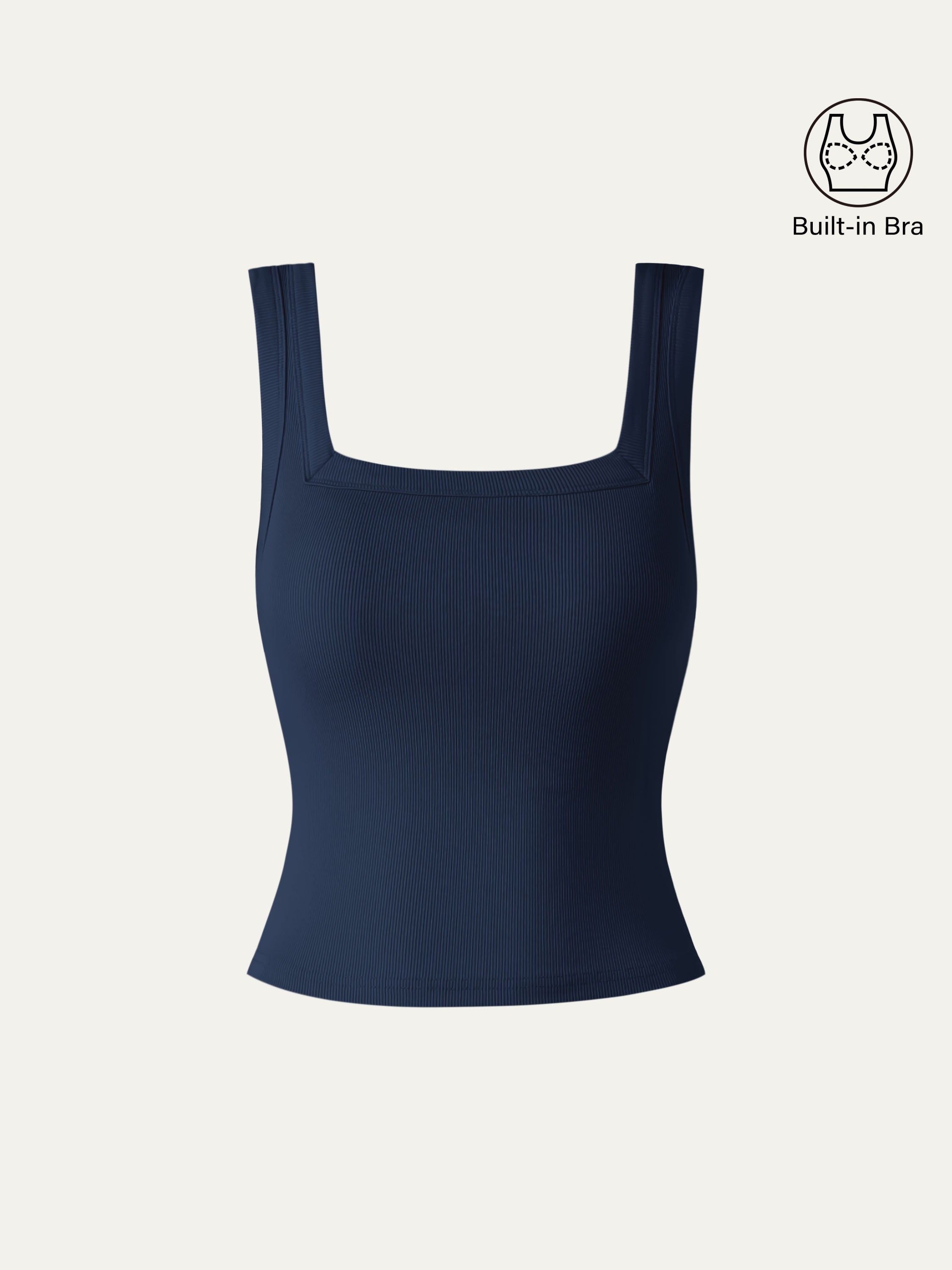 OGLmove Slinky Square Open Back Bra Tank Top