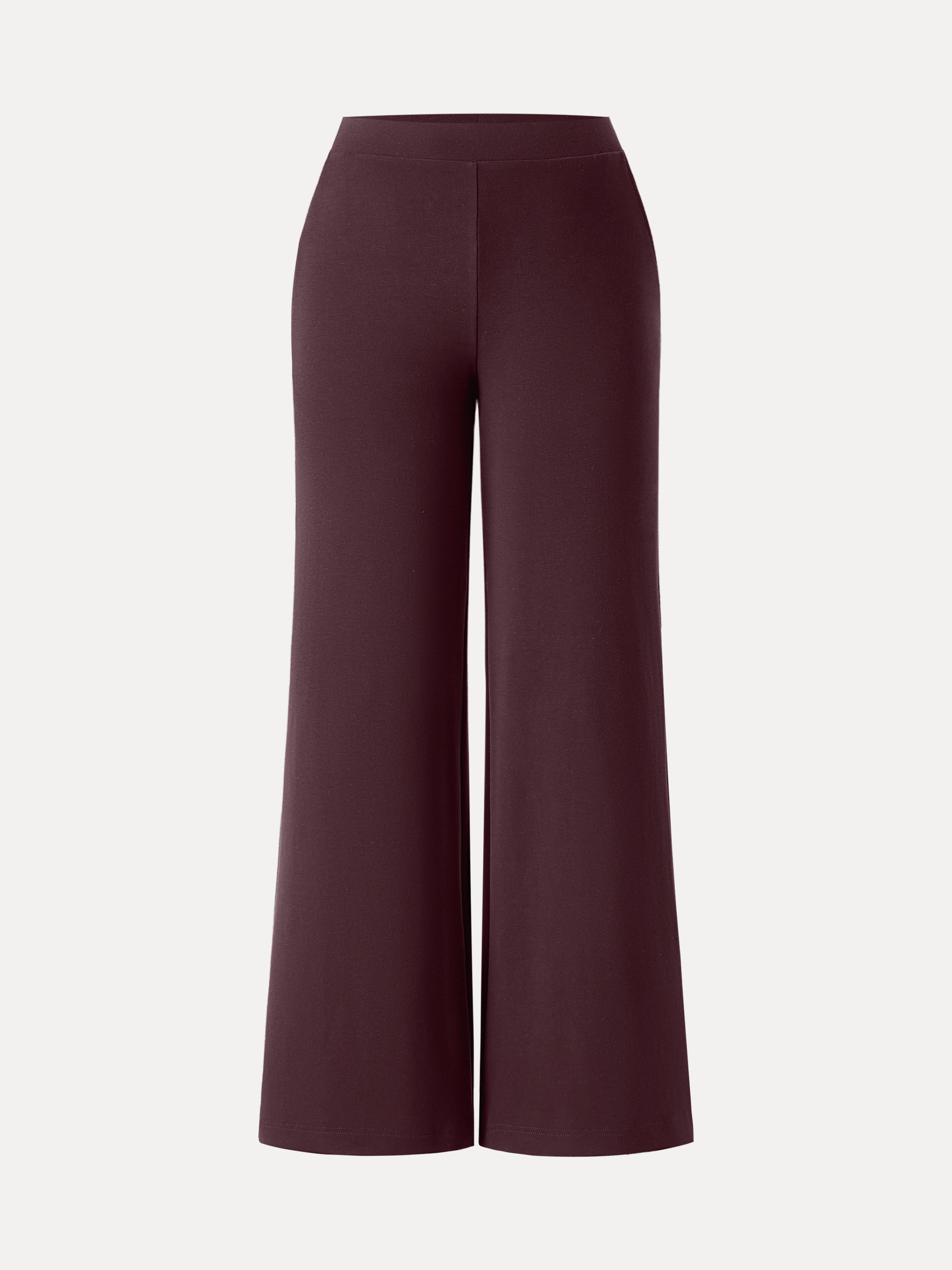 OGLmove Lyocell Wool Mid Rise Wide Leg Pull-on Pant with Pockets