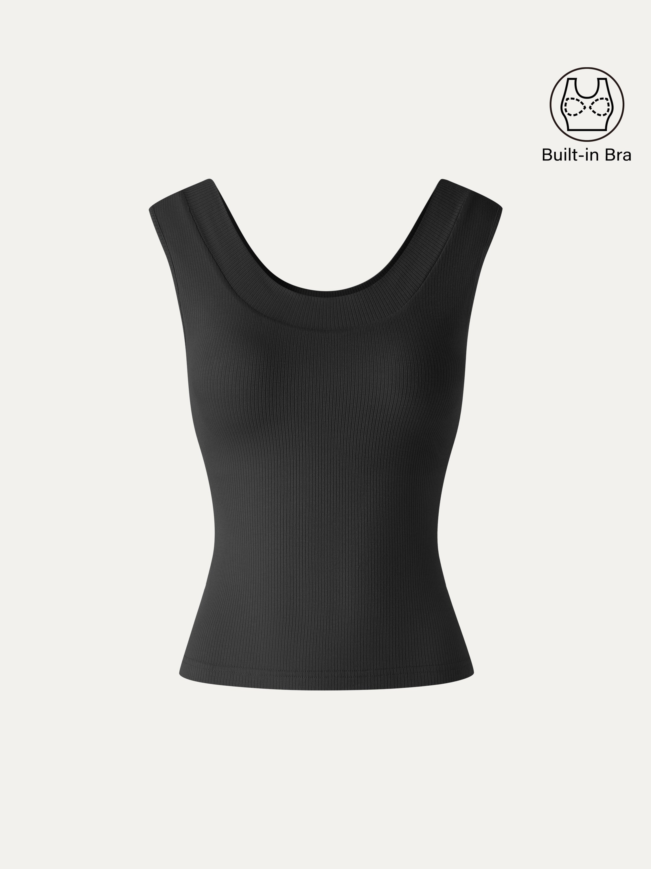 OGLmove CoolTouch U-Neck Bra Tank with Compressive Padding