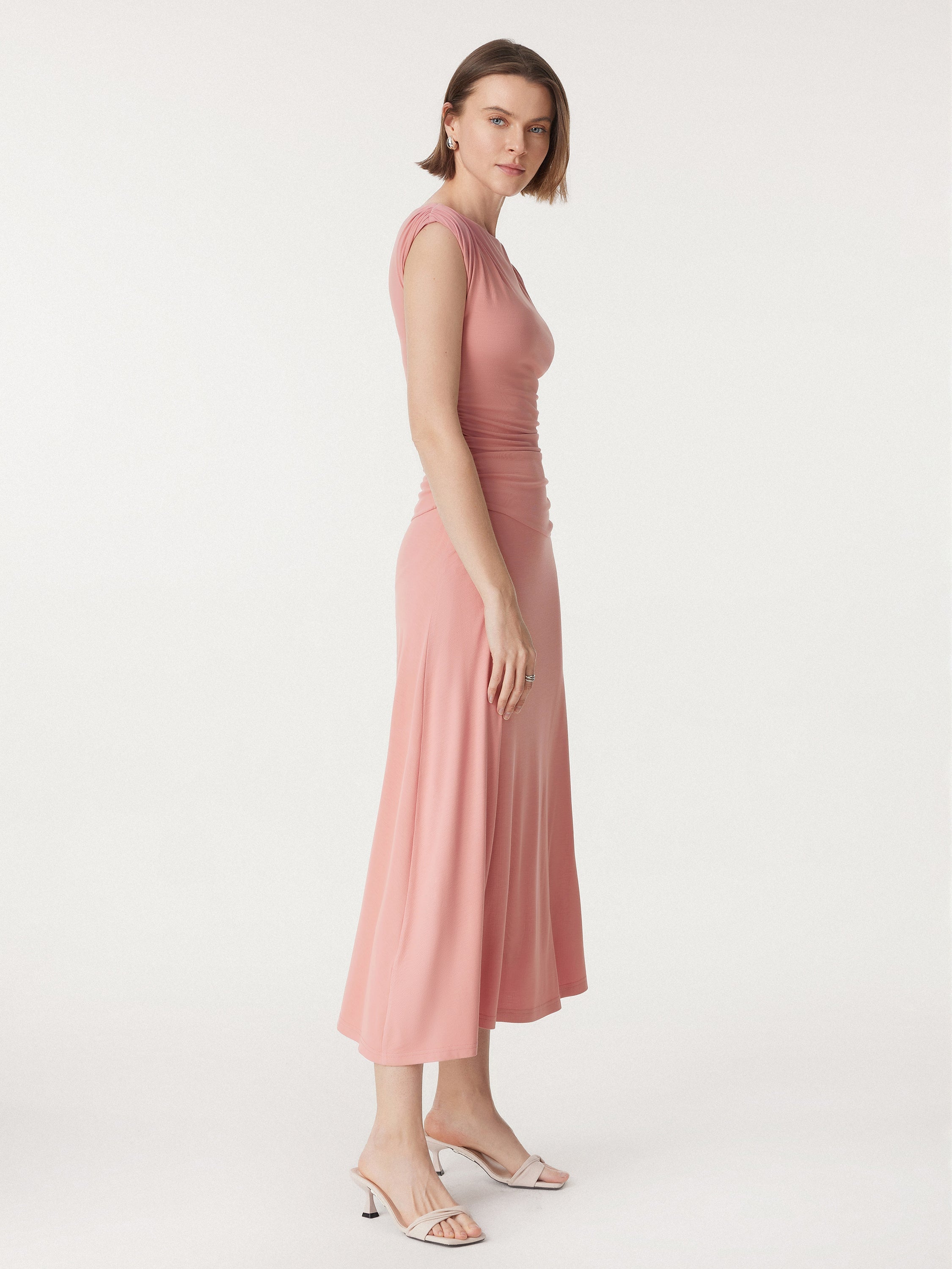 OGLmove Breezy Side Ruched Maxi Dress