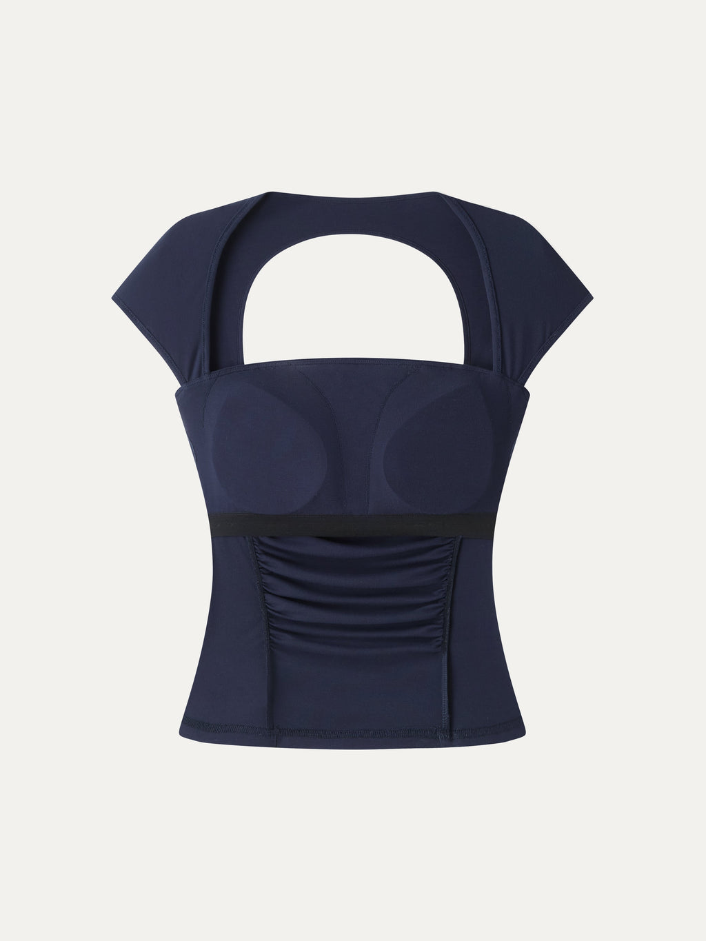 OGLmove SkinKiss Square Neck Cutout Back Ruched Bra Top