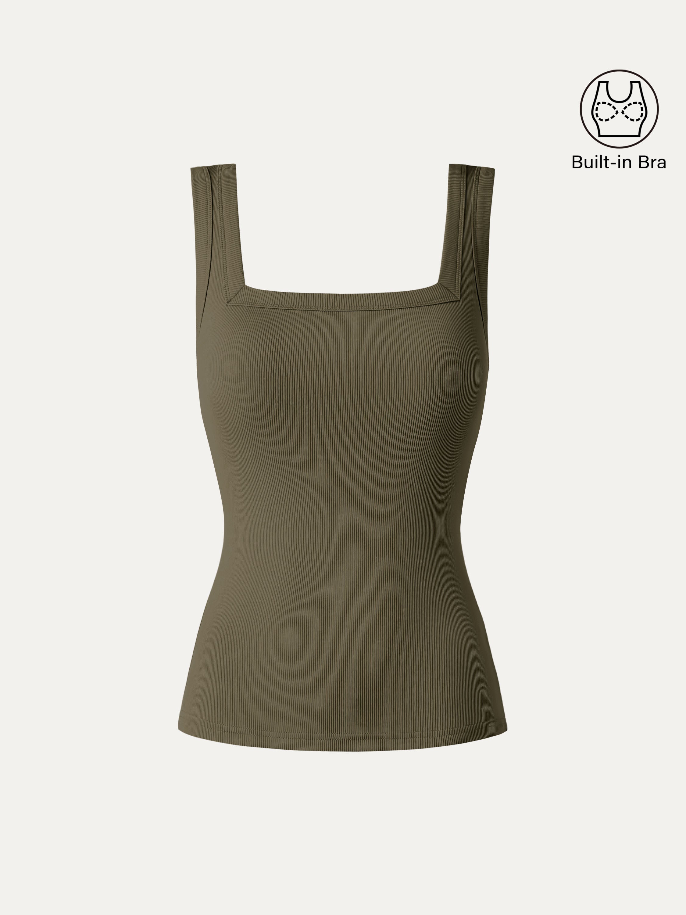OGLmove Slinky Square Open Back Bra Tank Top