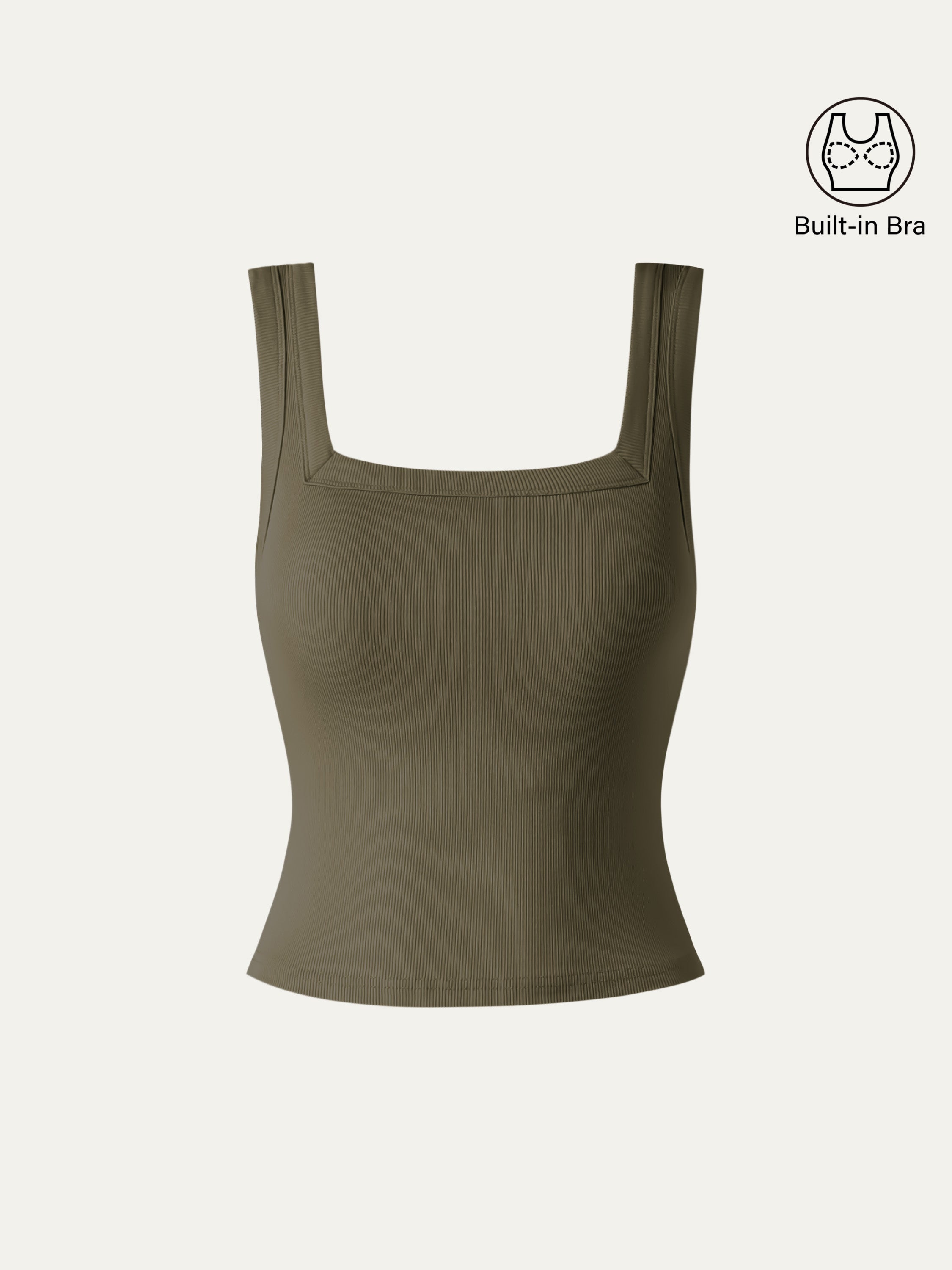 OGLmove Slinky Square Open Back Bra Tank Top