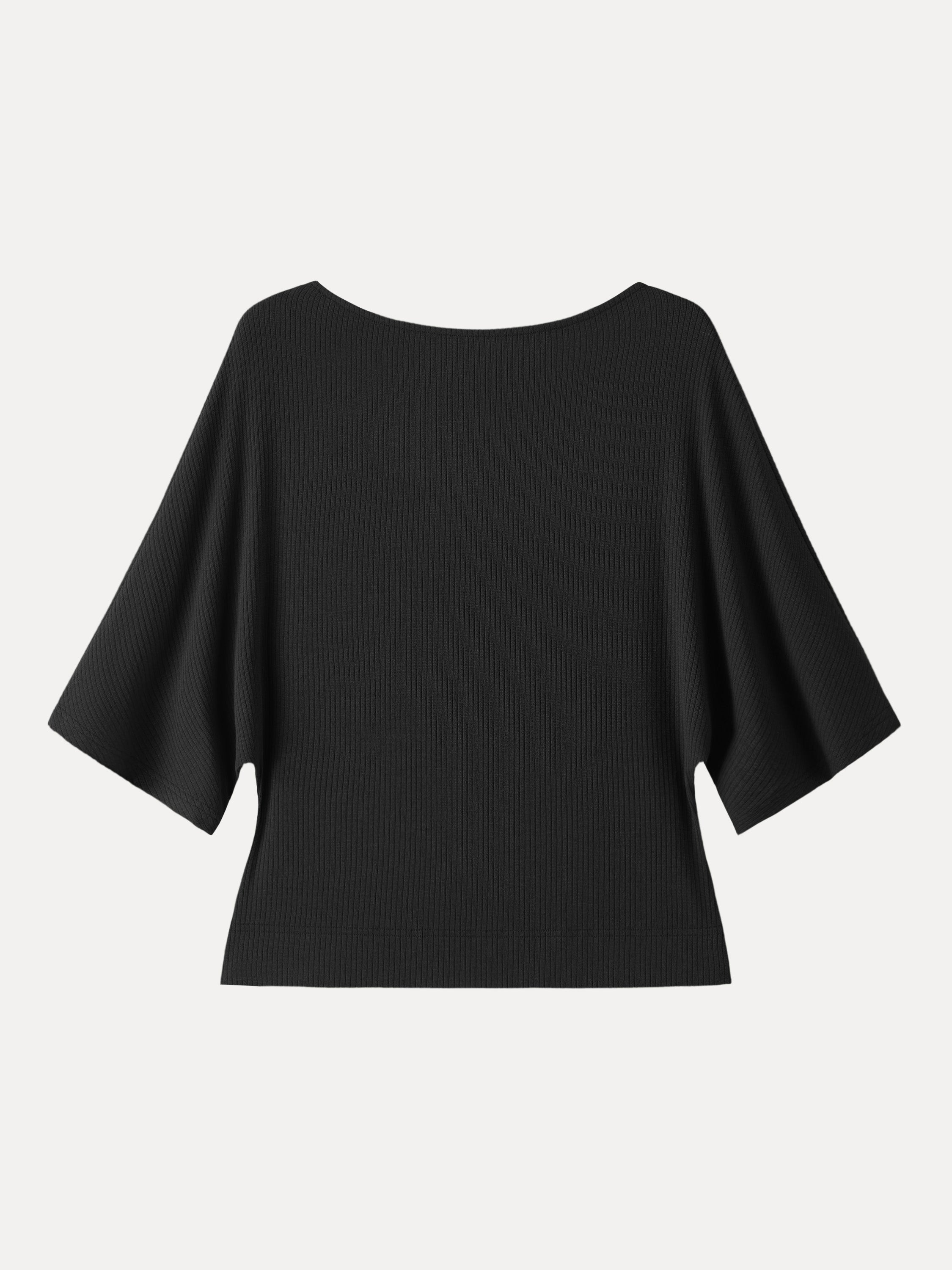 OGLmove Soft Ribbed Boatneck Relaxed Top