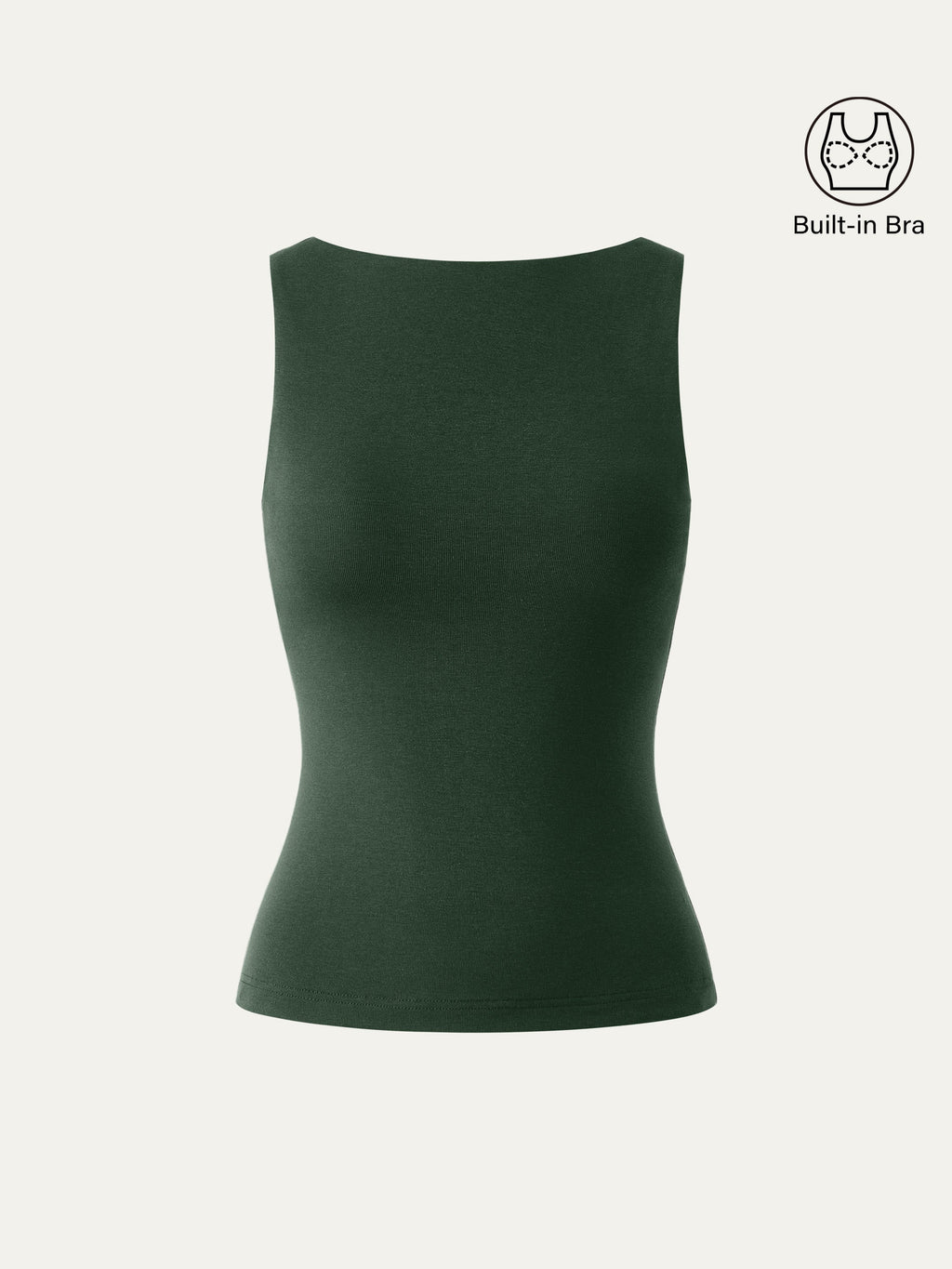 OGLmove Stretch Cotton Boatneck Bra Tank
