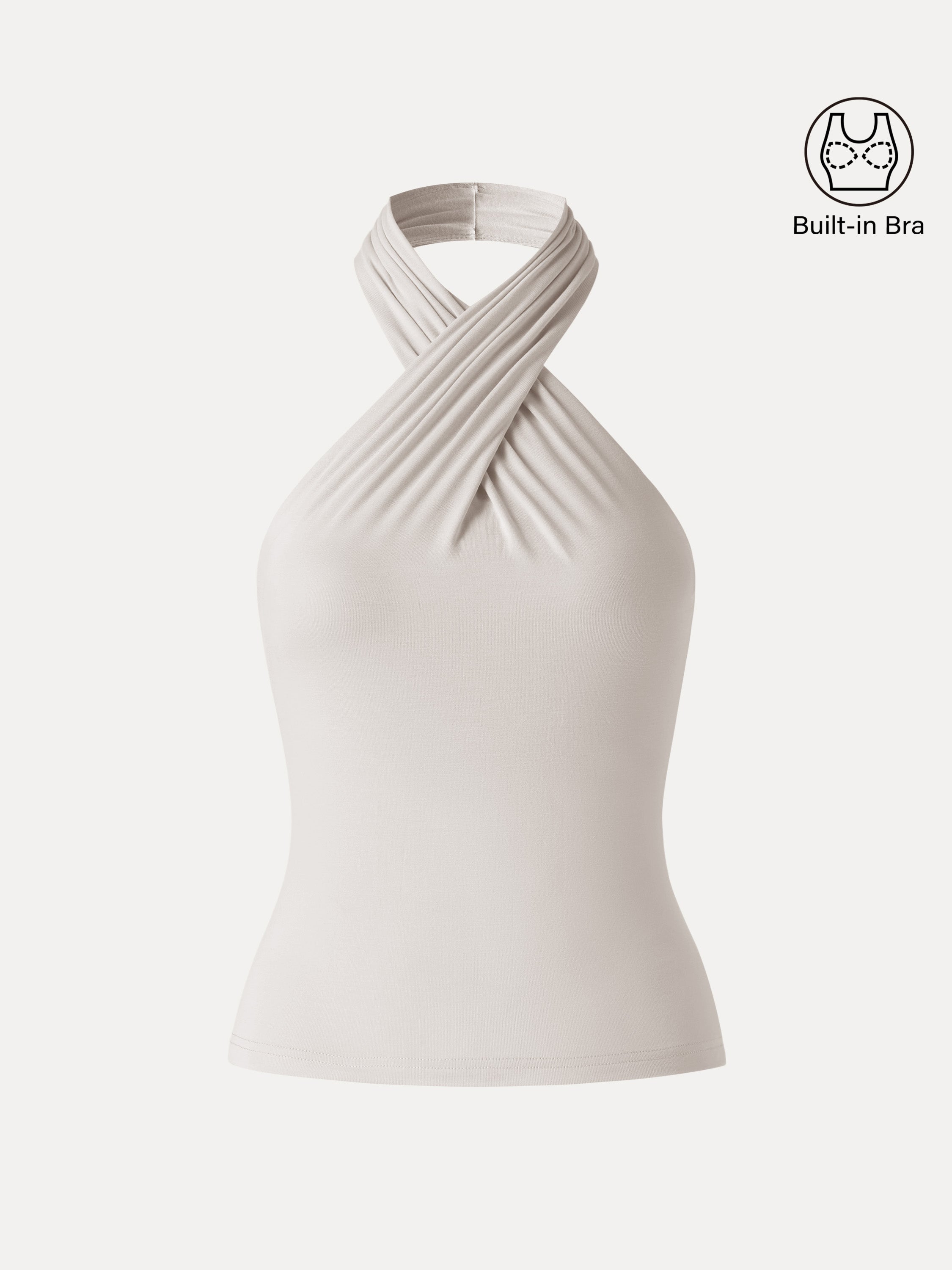 OGLmove Criss Cross Halter Neck Going-Out Bra Top