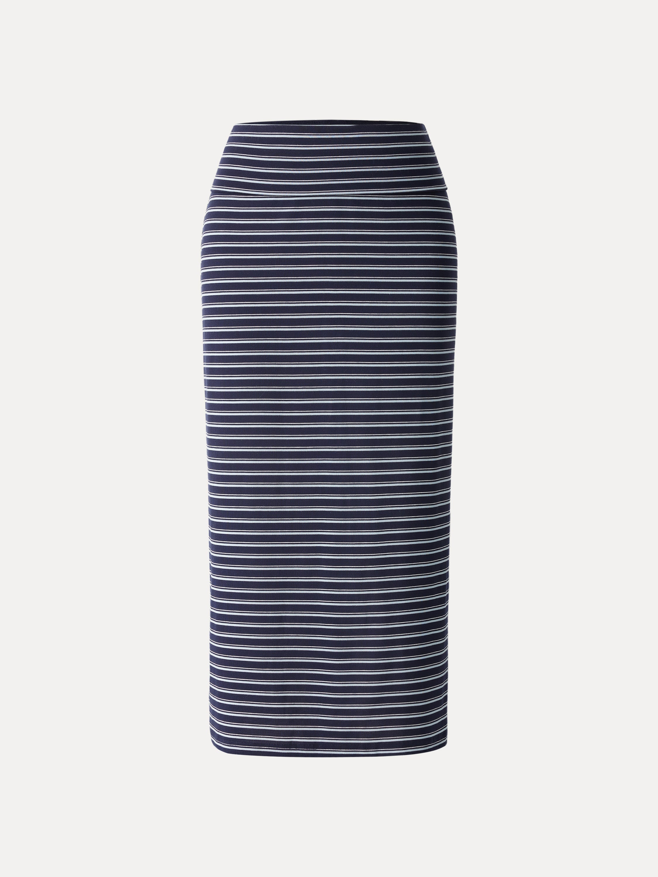 OGLmove Low Rise Folded Waist Striped Midi Skirt