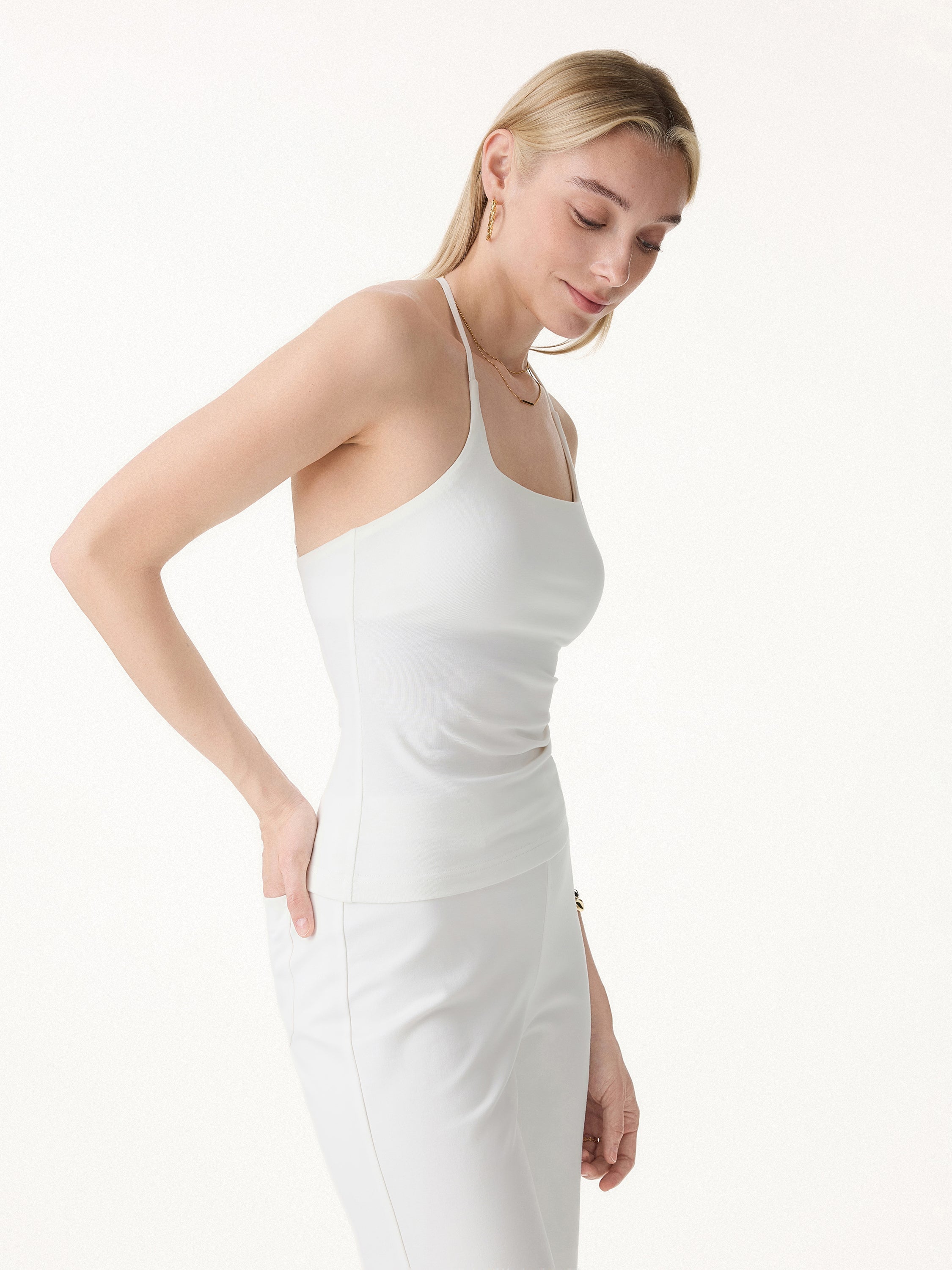 OGLmove Women's Square Neck Spaghetti Bra Tank