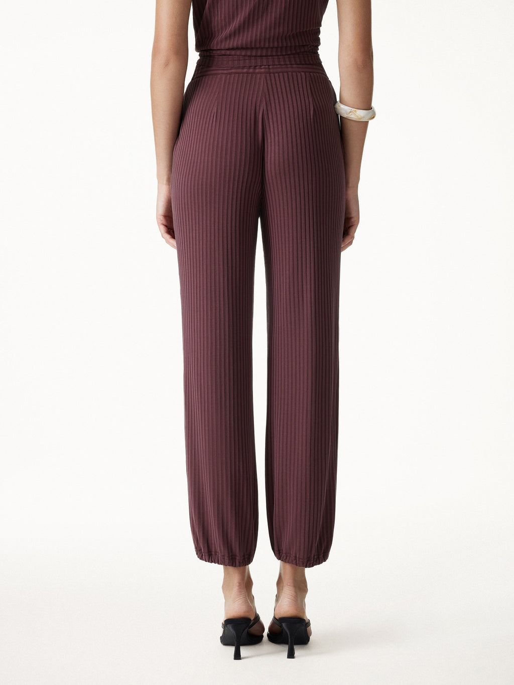 OGLmove Wrinkle-Free Ultra-Soft Mid-Rise Cropped Lounge Pants with Pockets
