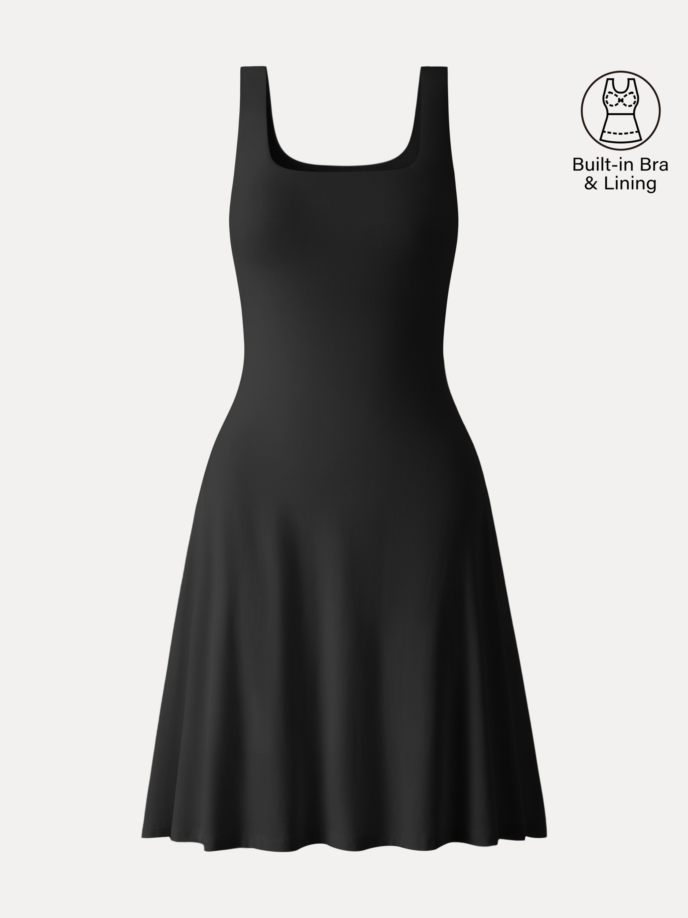 OGLmove Cooling Square Neck Mini Bra Dress