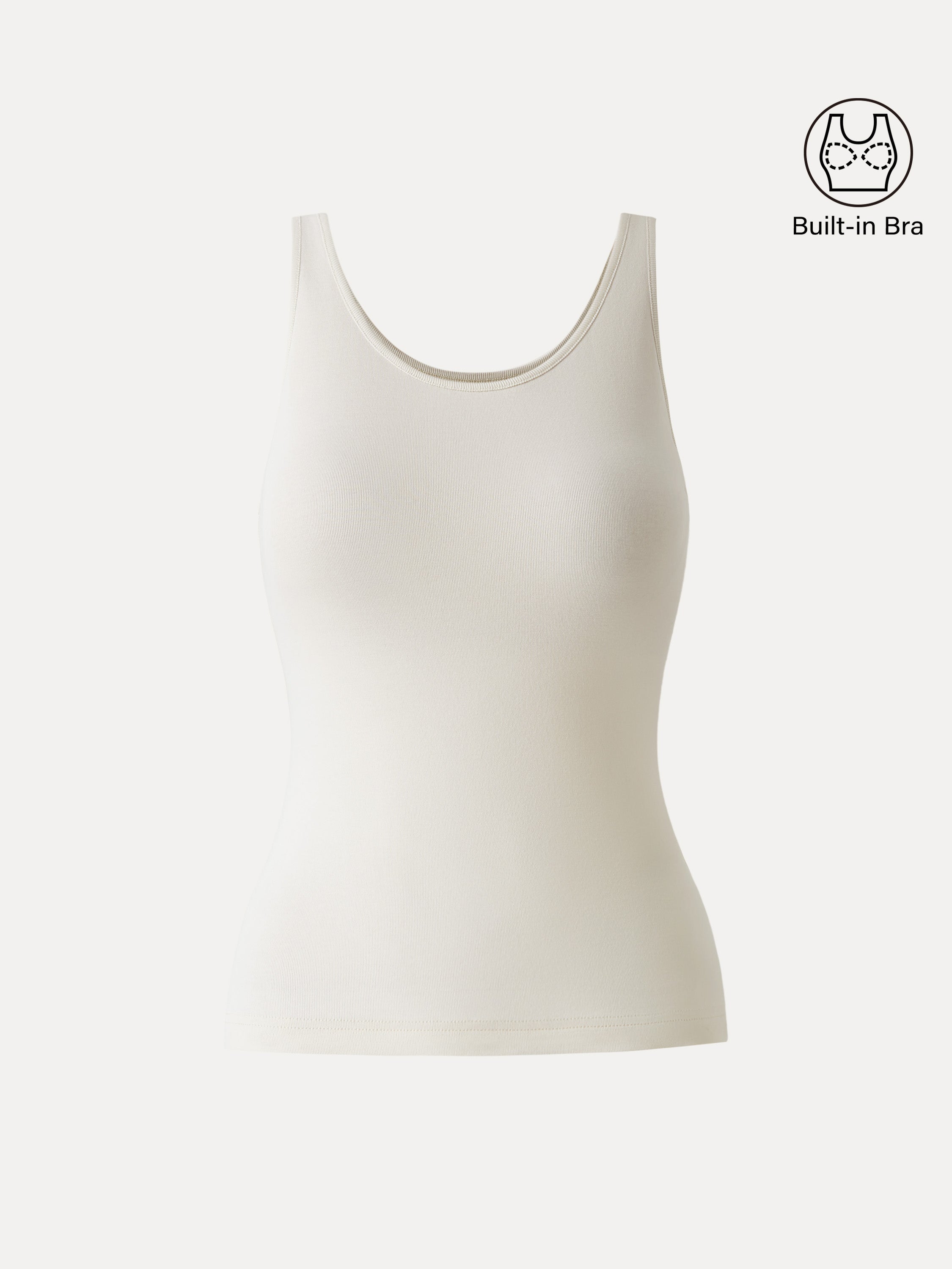 OGLmove Women's Cotton Lyocell U-Neck Bra Tank