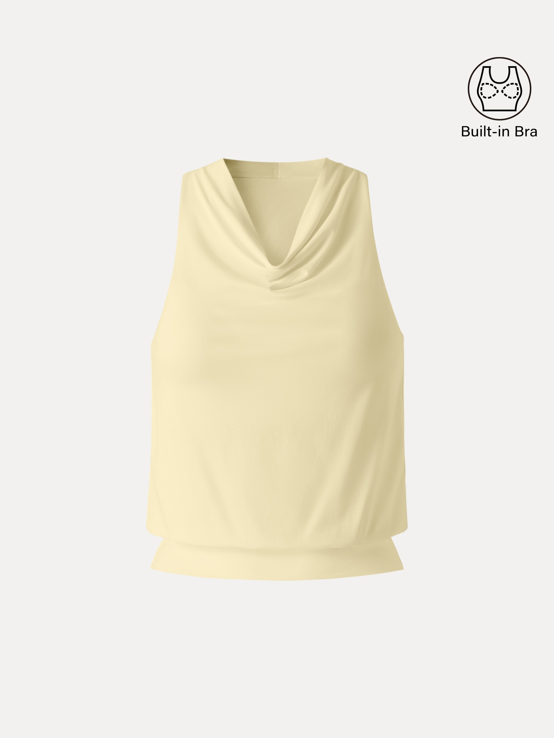 OGLmove Women's Not-See-Thru Halter Cowl Neck Bra Top