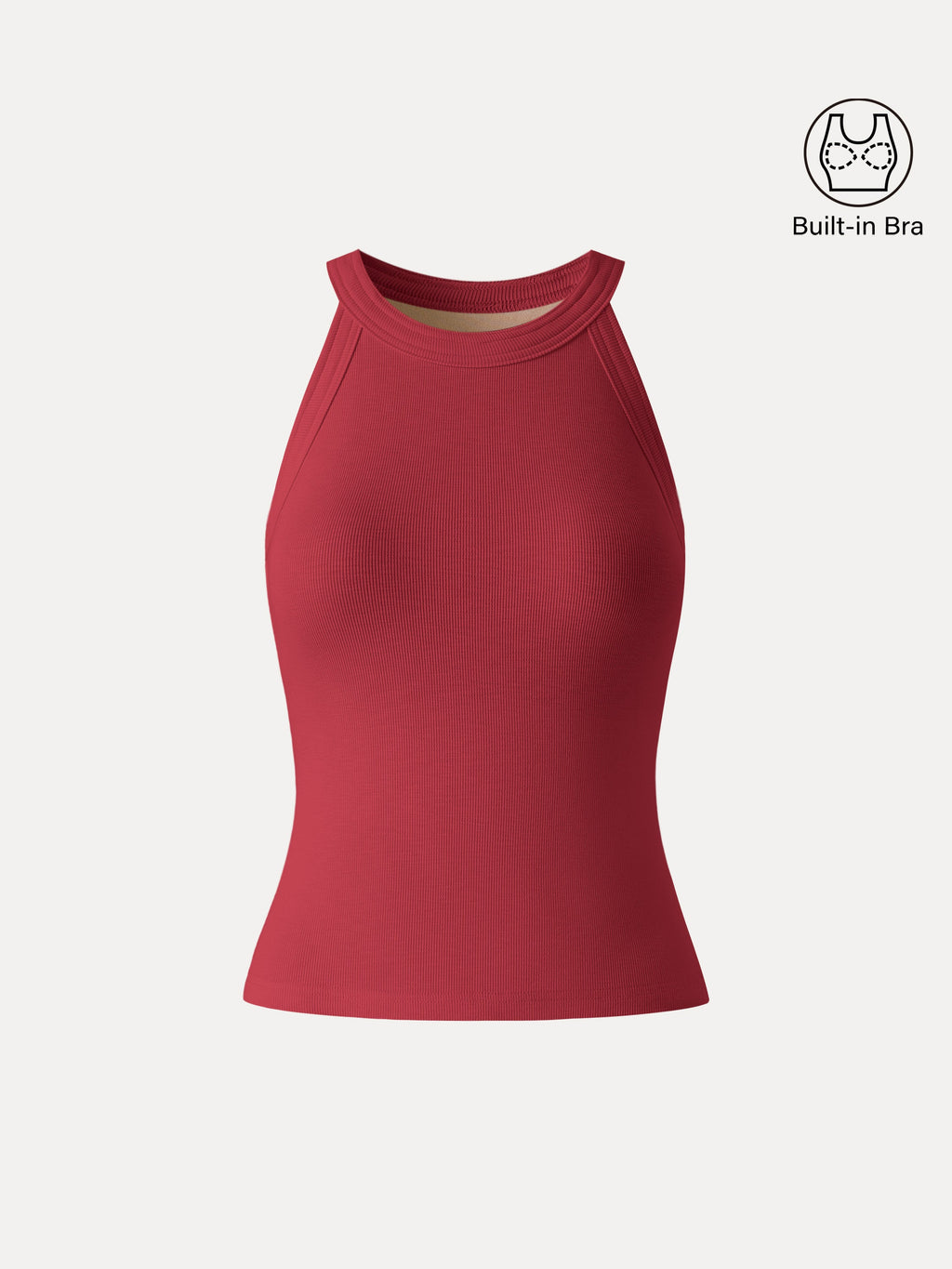 OGLmove Women's Slub Textured Summer Bra Tank Top