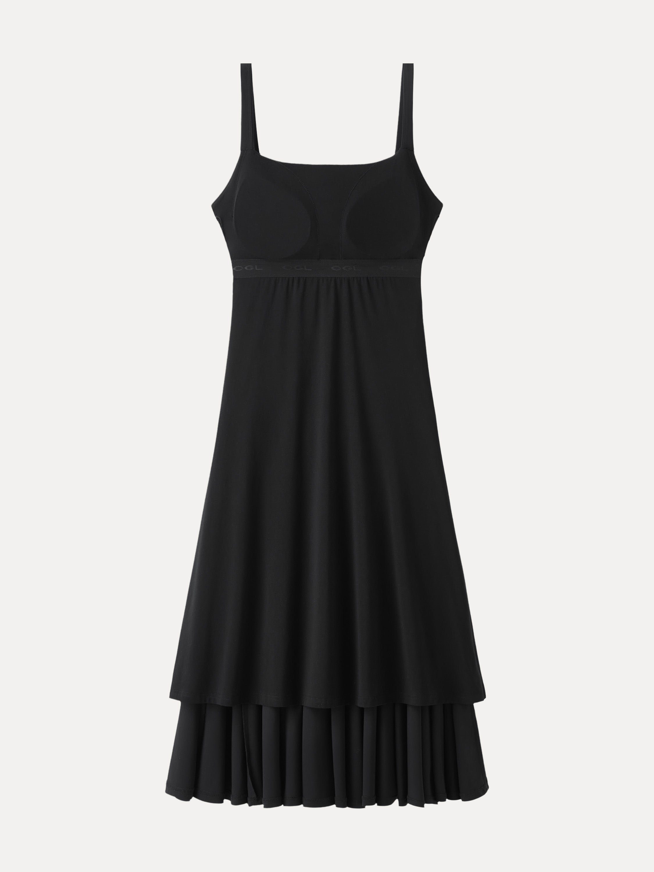 OGLmove Women's Square Neck Sleeveless Midi Bra Dress