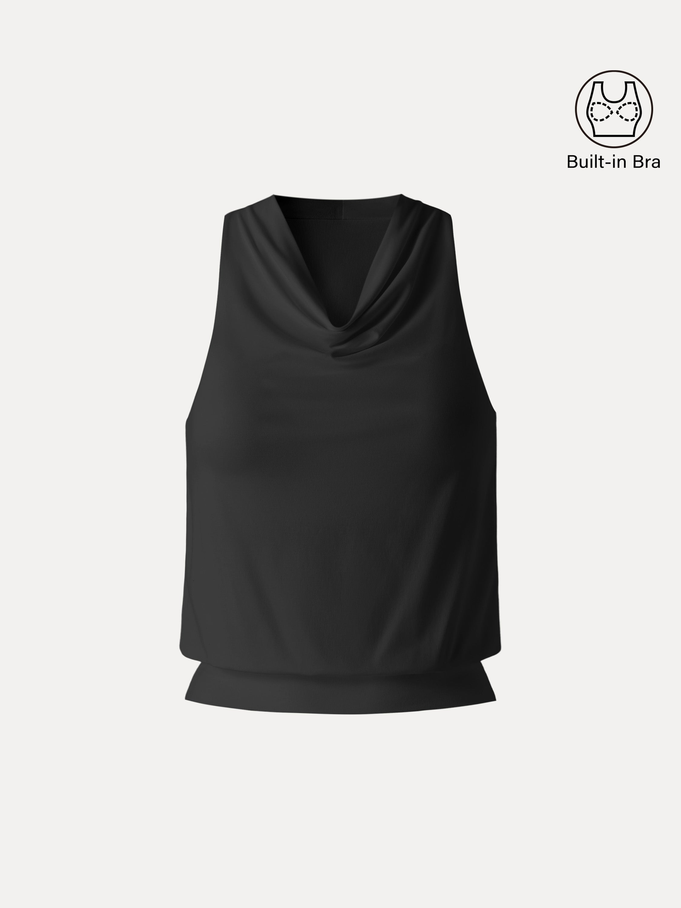 OGLmove Women's Not-See-Thru Halter Cowl Neck Bra Top