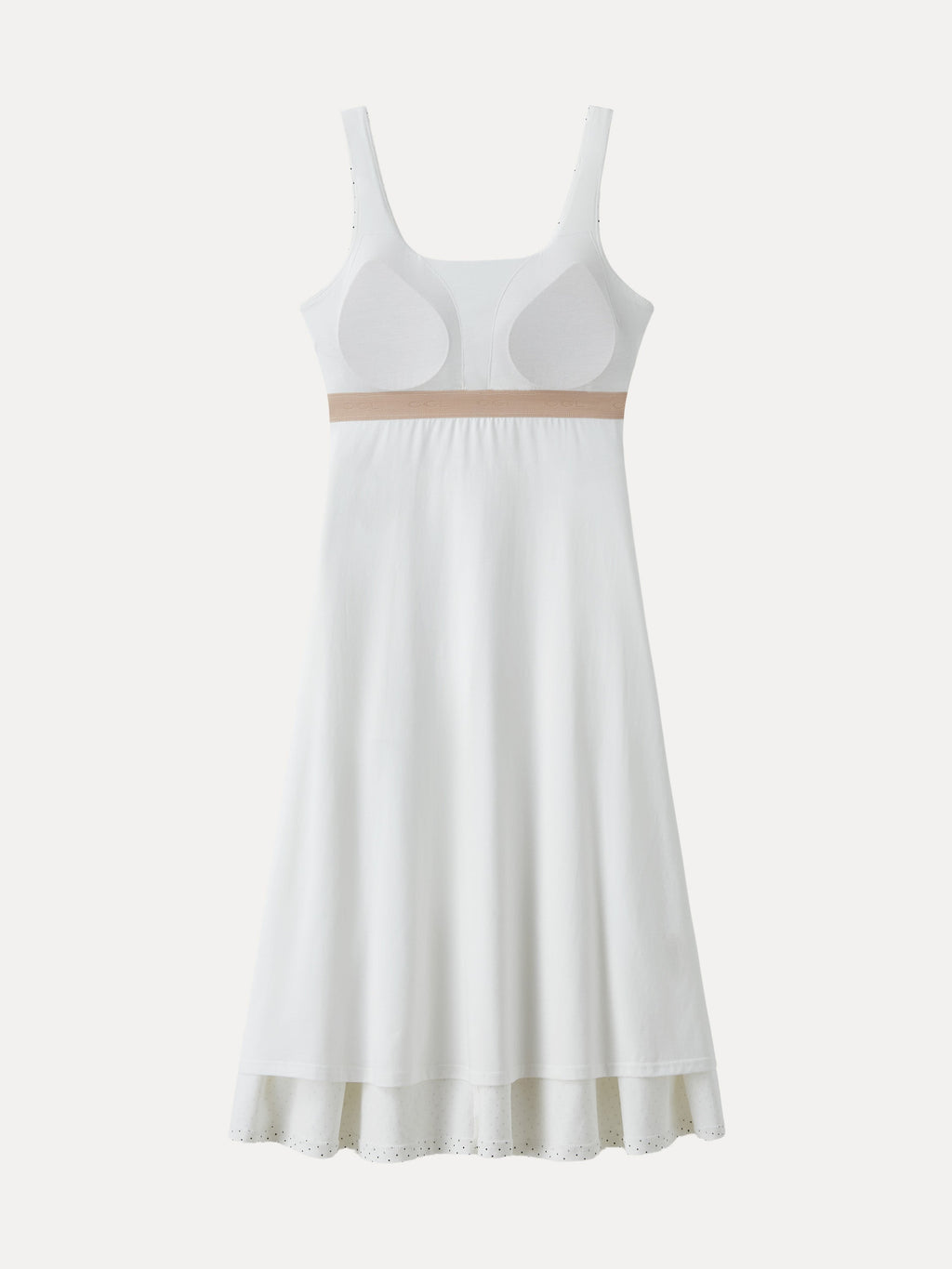 OGLmove Women's Stretch Cotton Square Neck Midi Bra Dress with Pockets