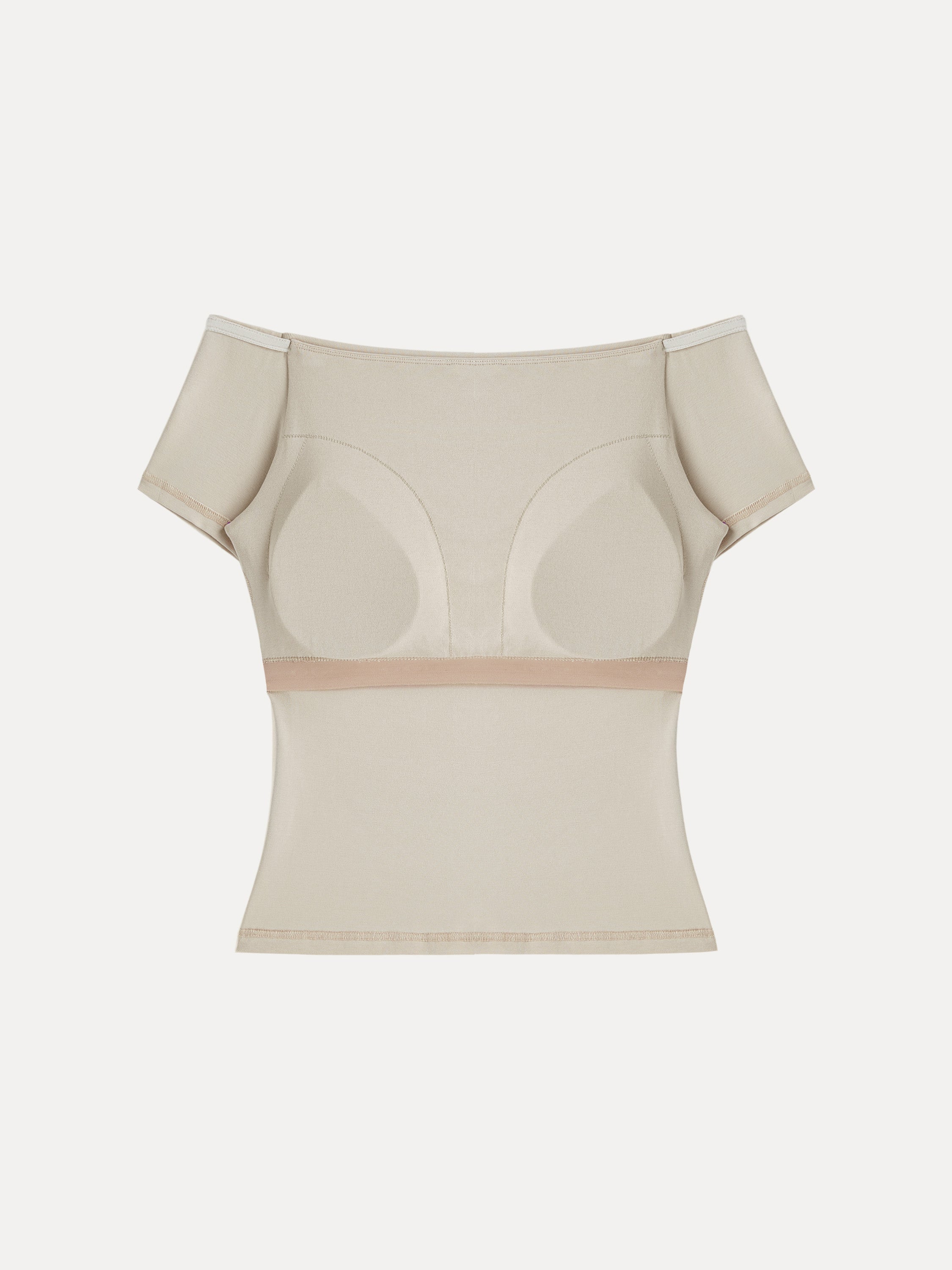 OGLmove Women's Cotton Lyocell Non-Slip Off-the-Shoulder Bra Top