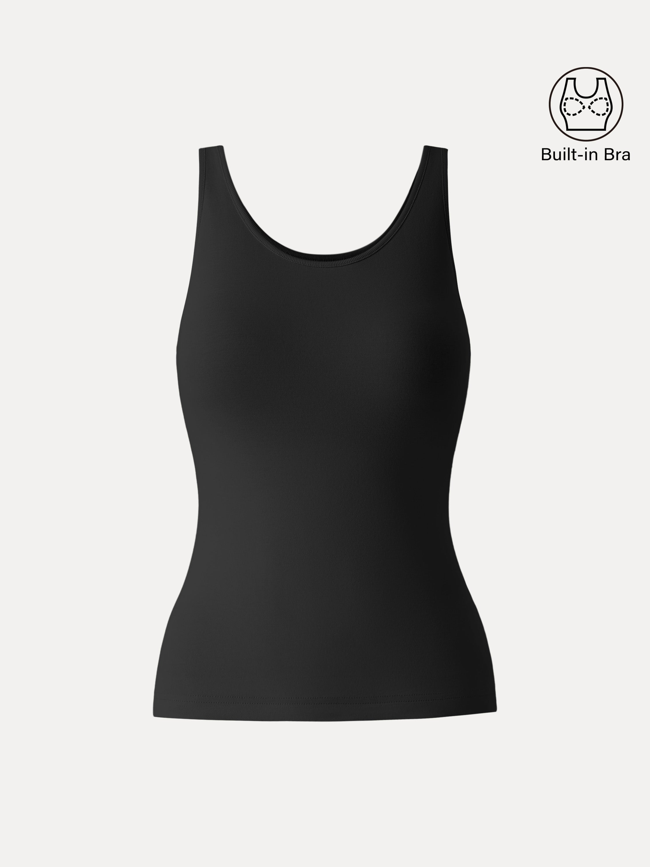 OGLmove Women's Cotton Lyocell U-Neck Bra Tank