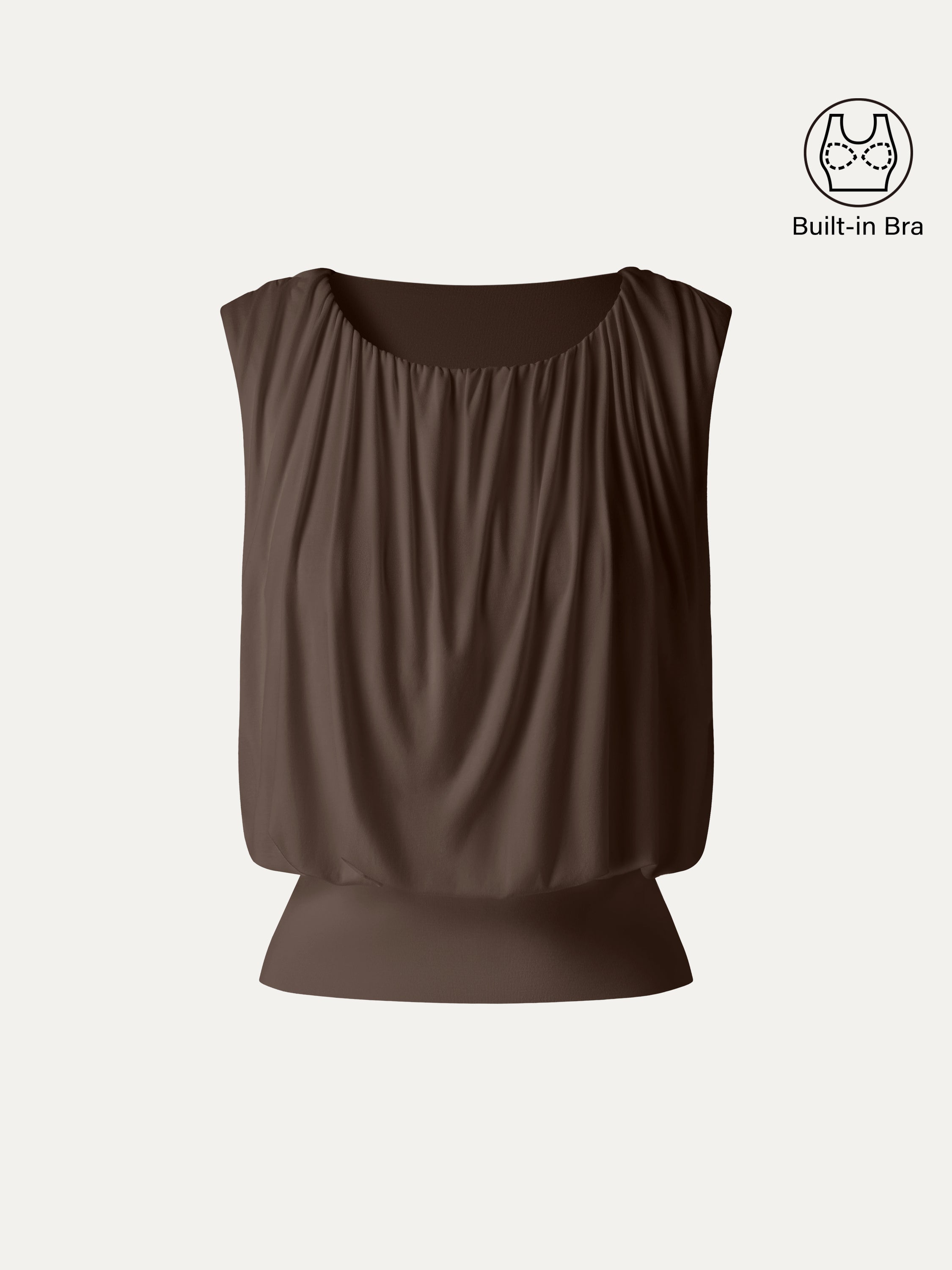 OGLmove Women's Gathered Sleeveless Bra Top