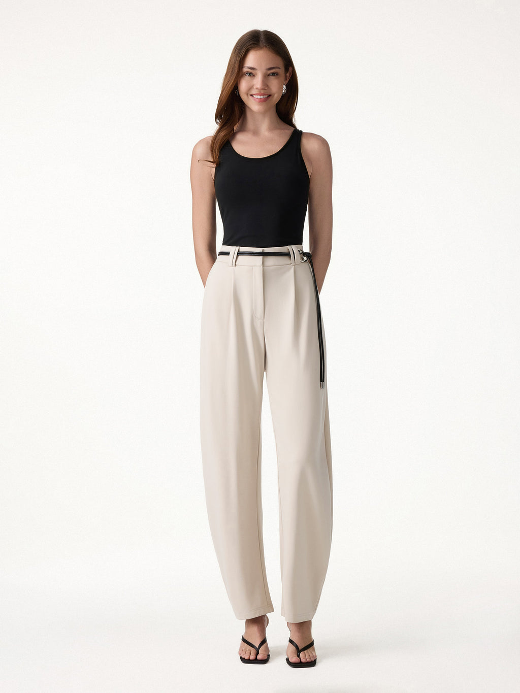 OGLmove CoolTouch Stretch Ponte High Rise Cropped Barrel Pants