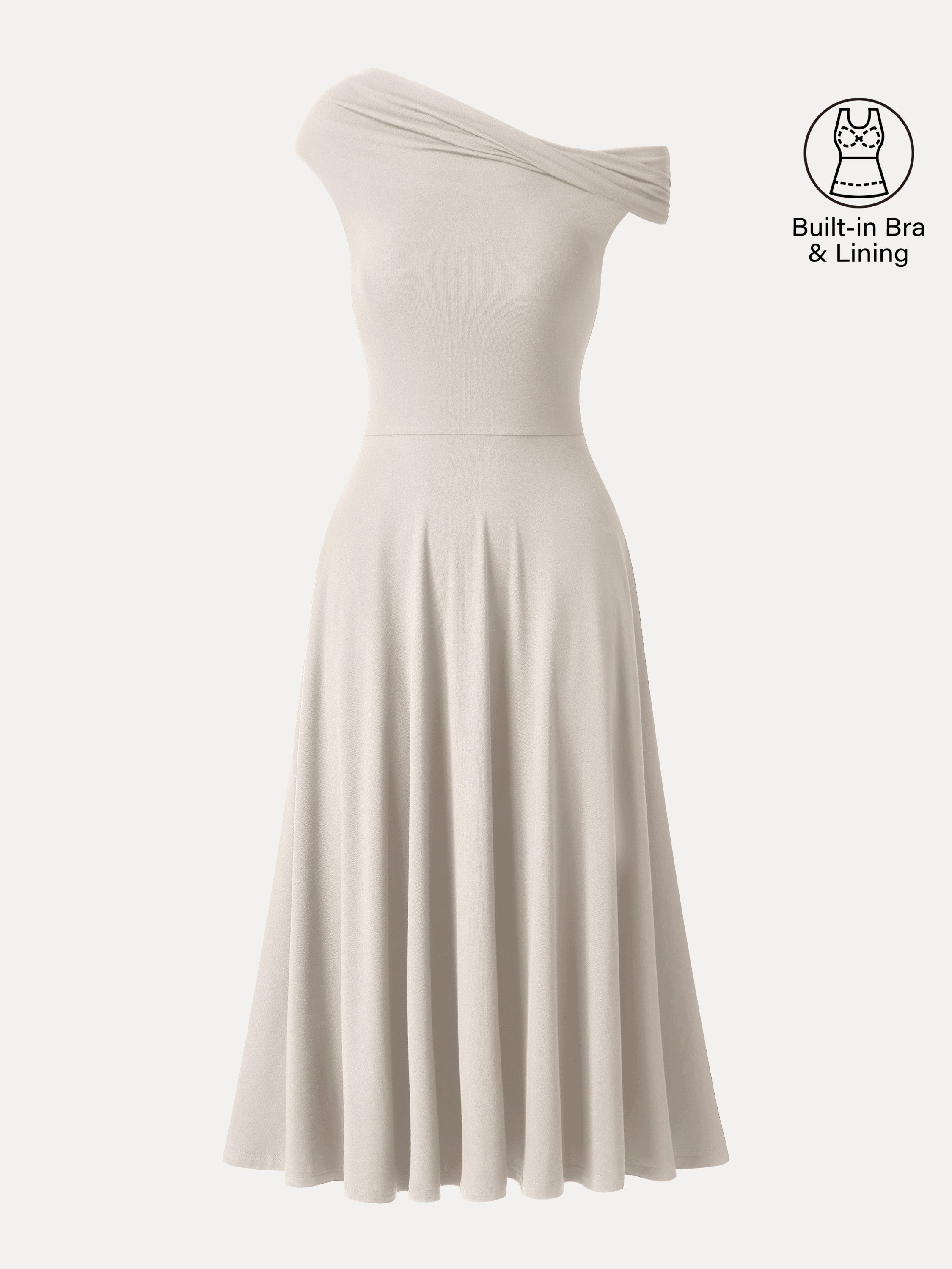 OGLmove Eco-SKinKiss Compressive Padding Midi Bra Dress with Pockets