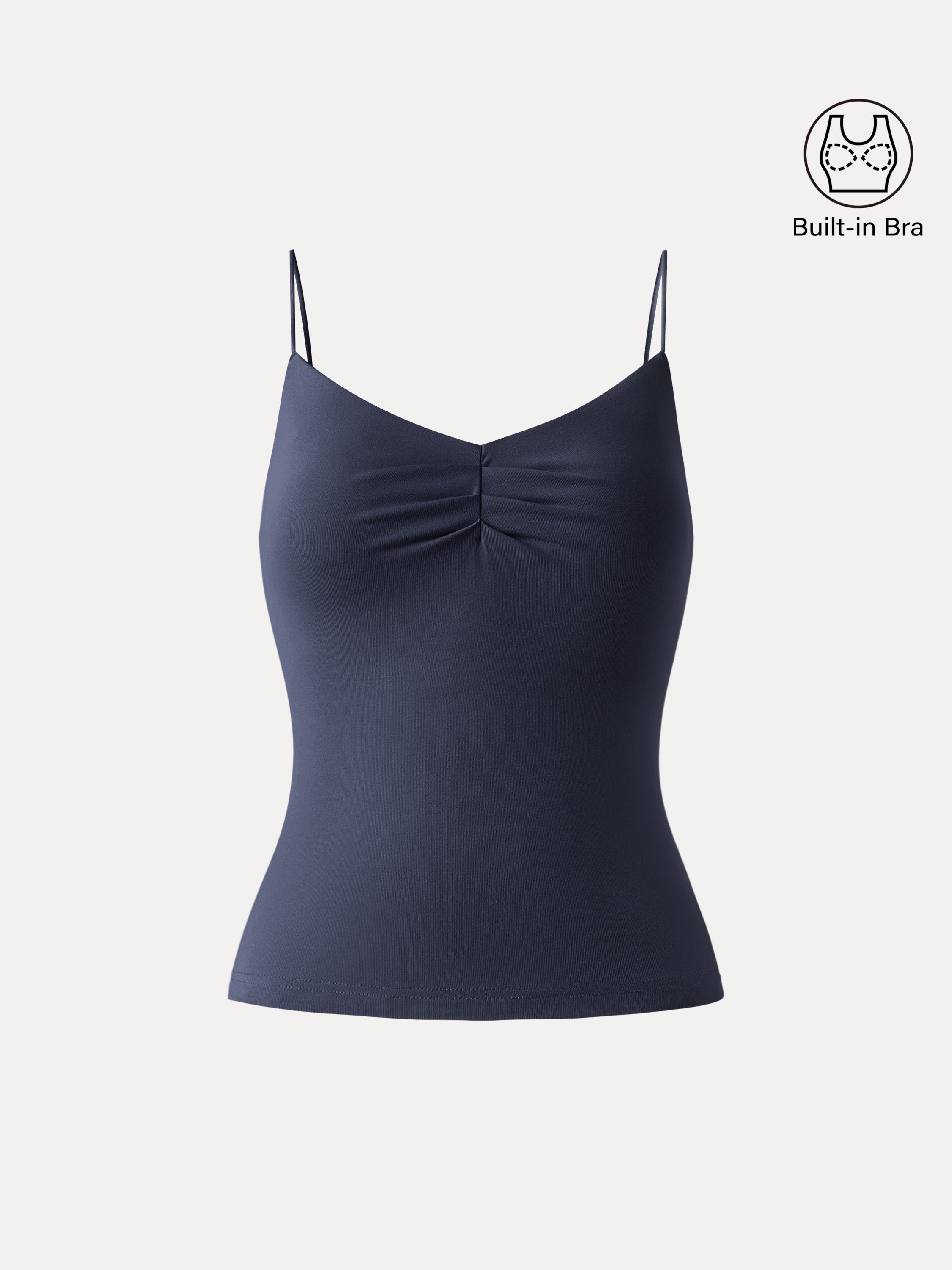 OGLmove Women's Sweetheart Neck Front Tuck Spaghetti Brami
