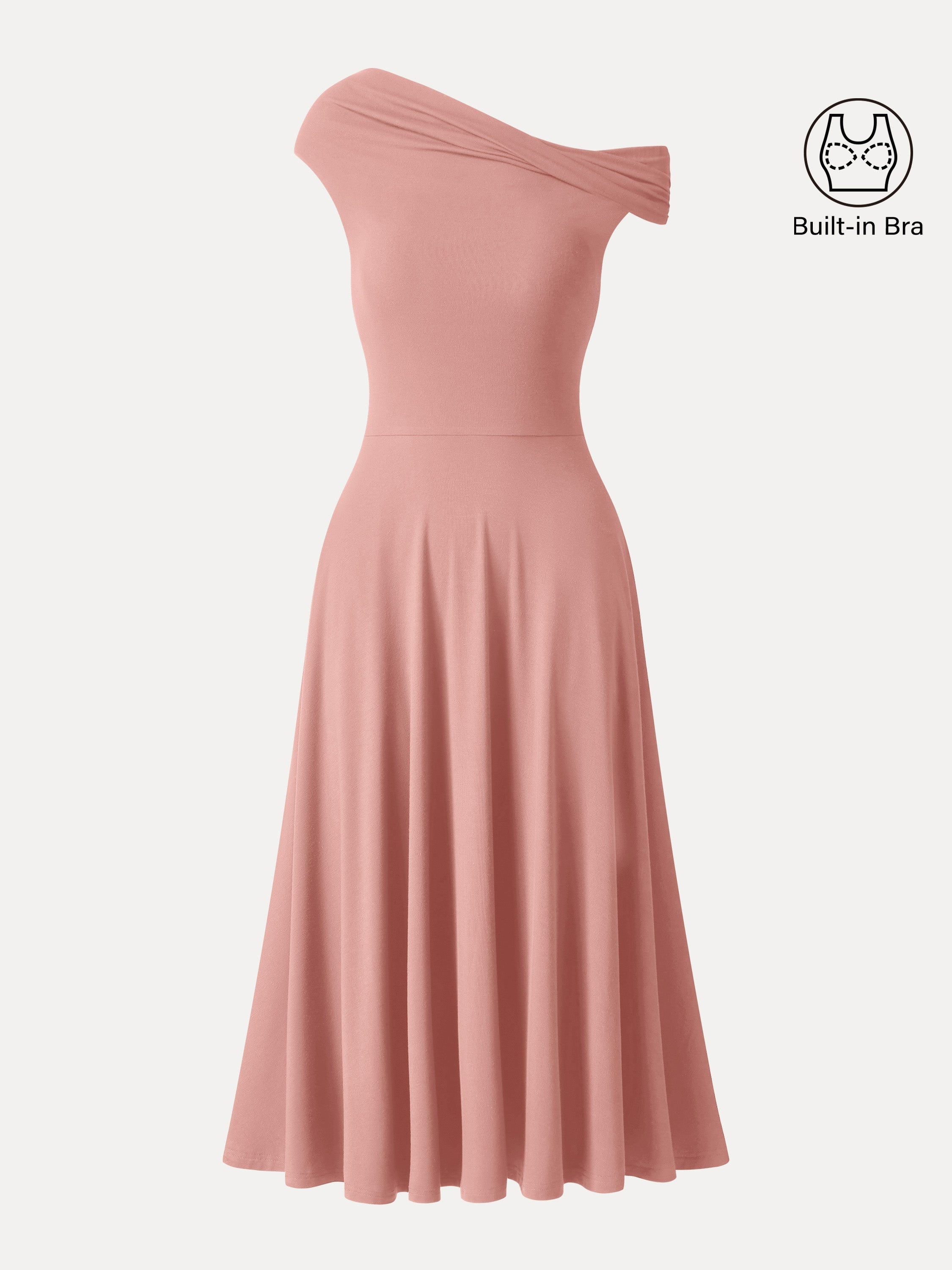 OGLmove Eco-SKinKiss Compressive Padding Midi Bra Dress with Pockets