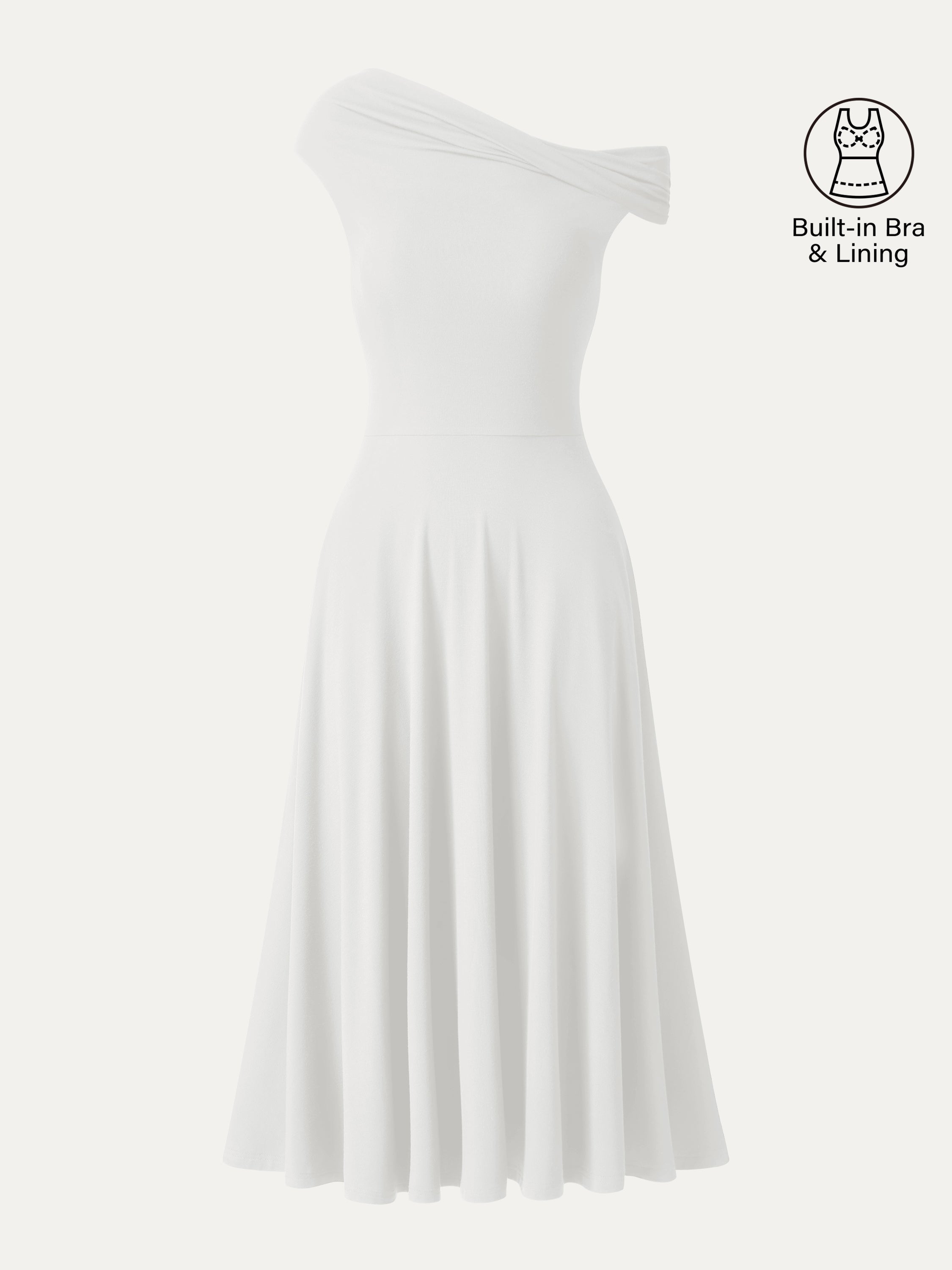 OGLmove Eco-SKinKiss Compressive Padding Midi Bra Dress with Pockets