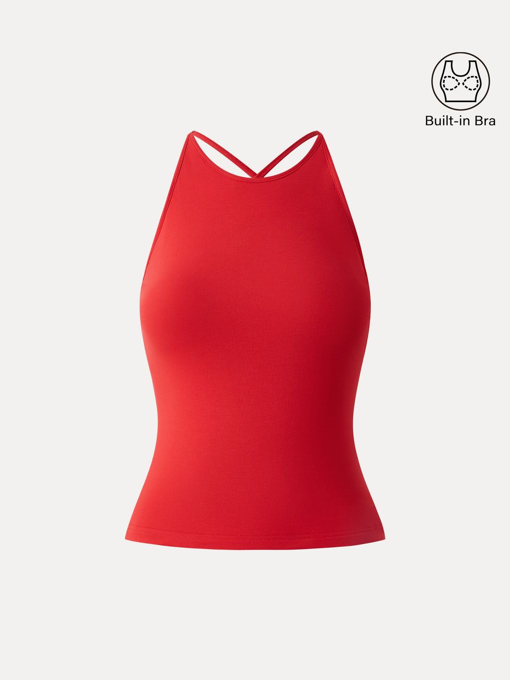 OGLmove SkinKiss Round Neck Cross-Back Bandless Bra Top