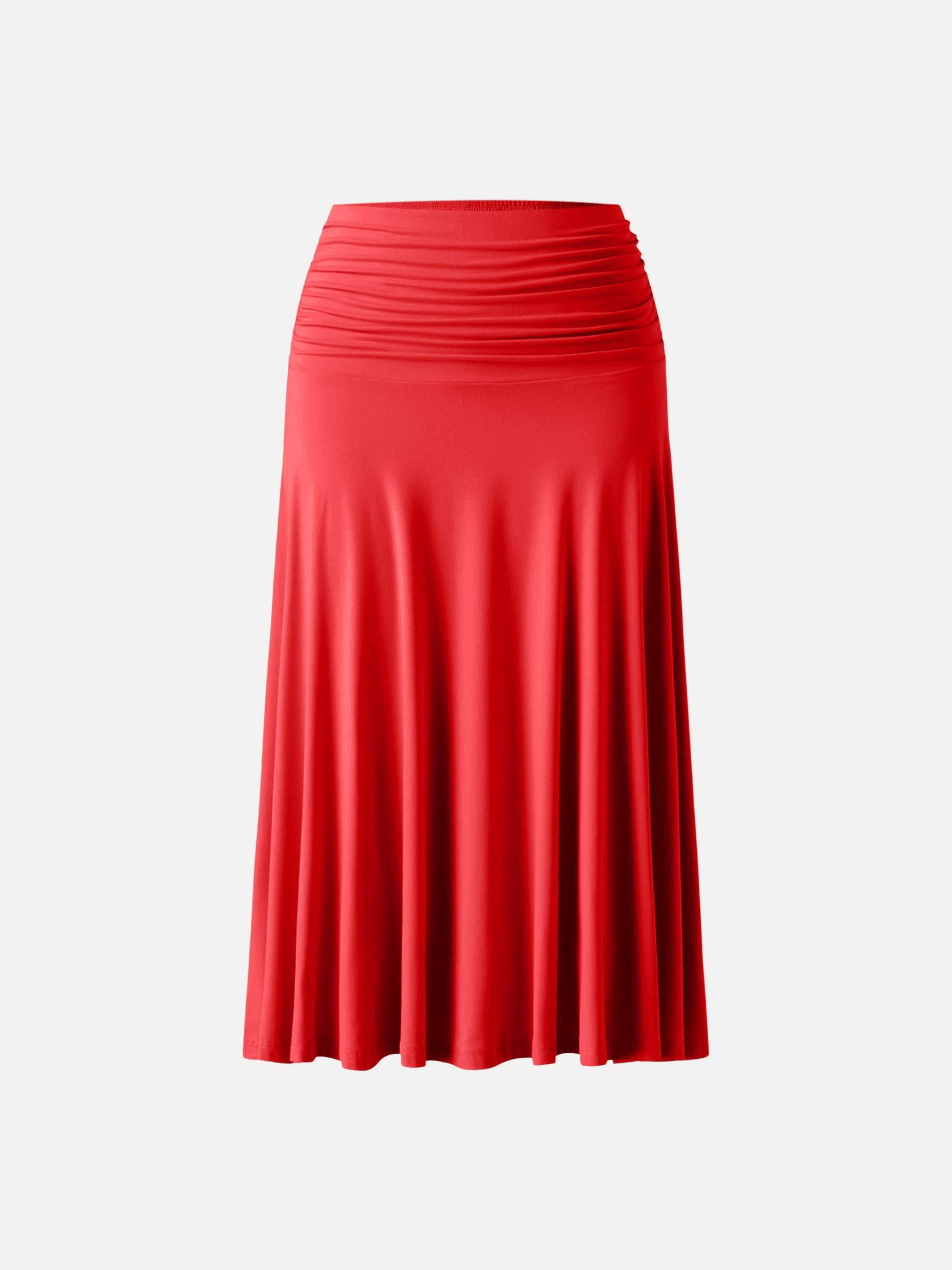 OGLmove Flowy Side Ruched A-Line Midi Skirt