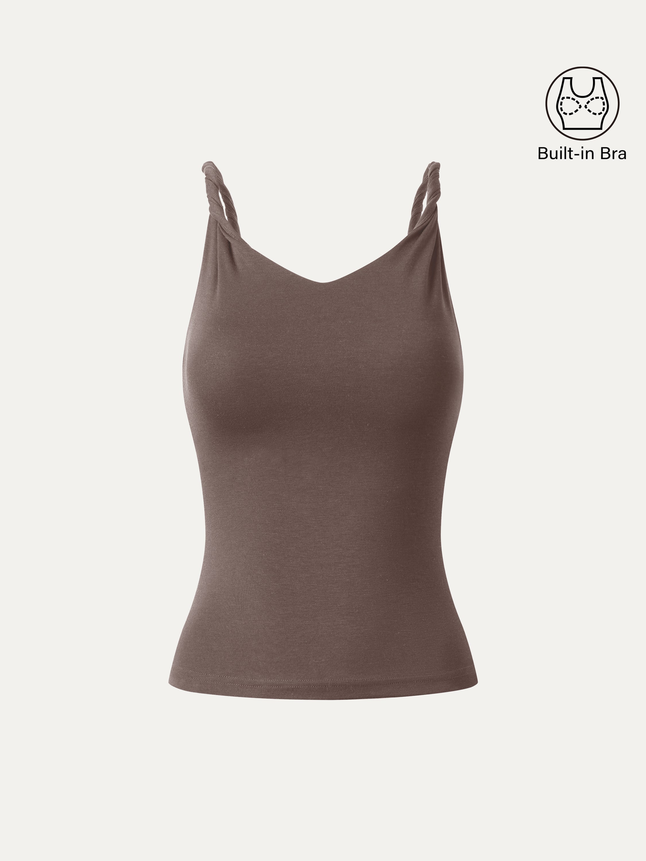 OGLmove Women's CoolTouch Twisted Strap V-Neck Bra Tank
