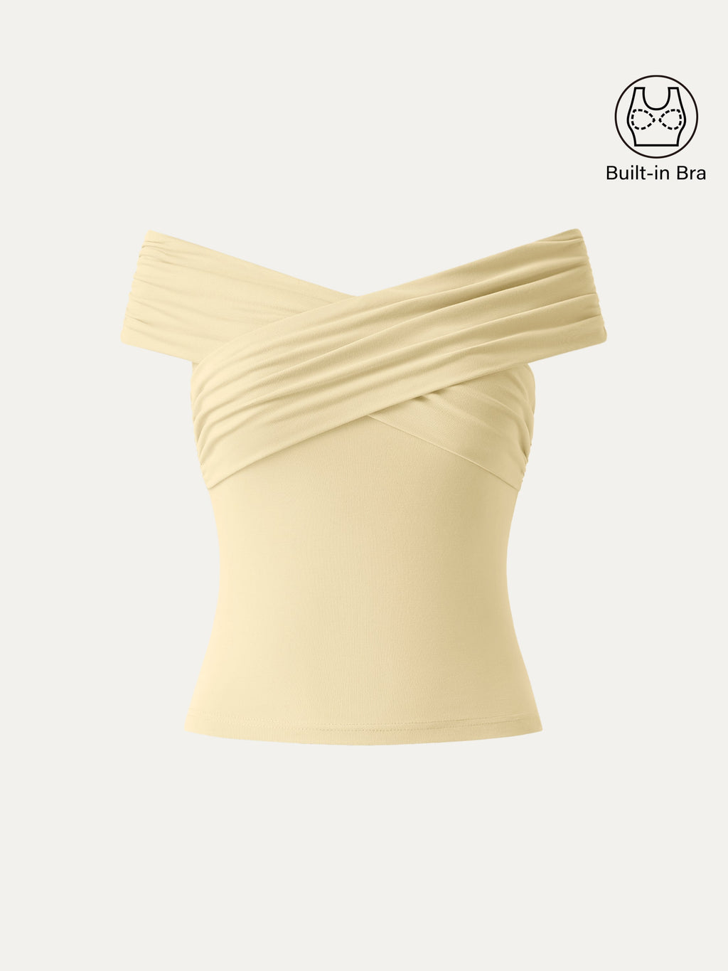 OGLmove Criss Cross Off Shoulder Airy Bra Top