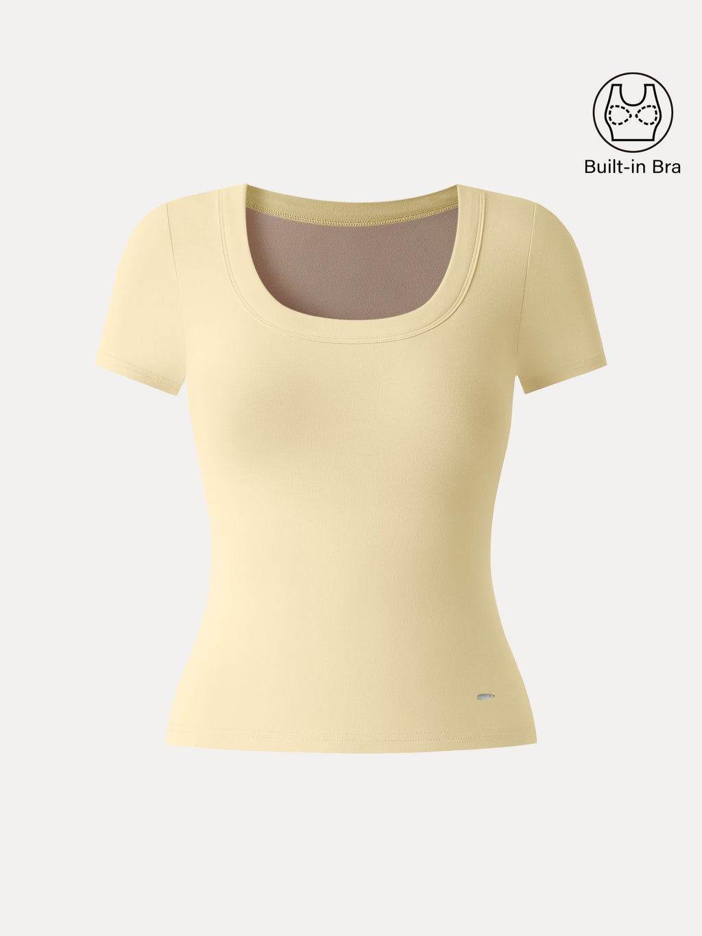 OGLmove Women's U-Neck Short Sleeve Everyday Bra Top