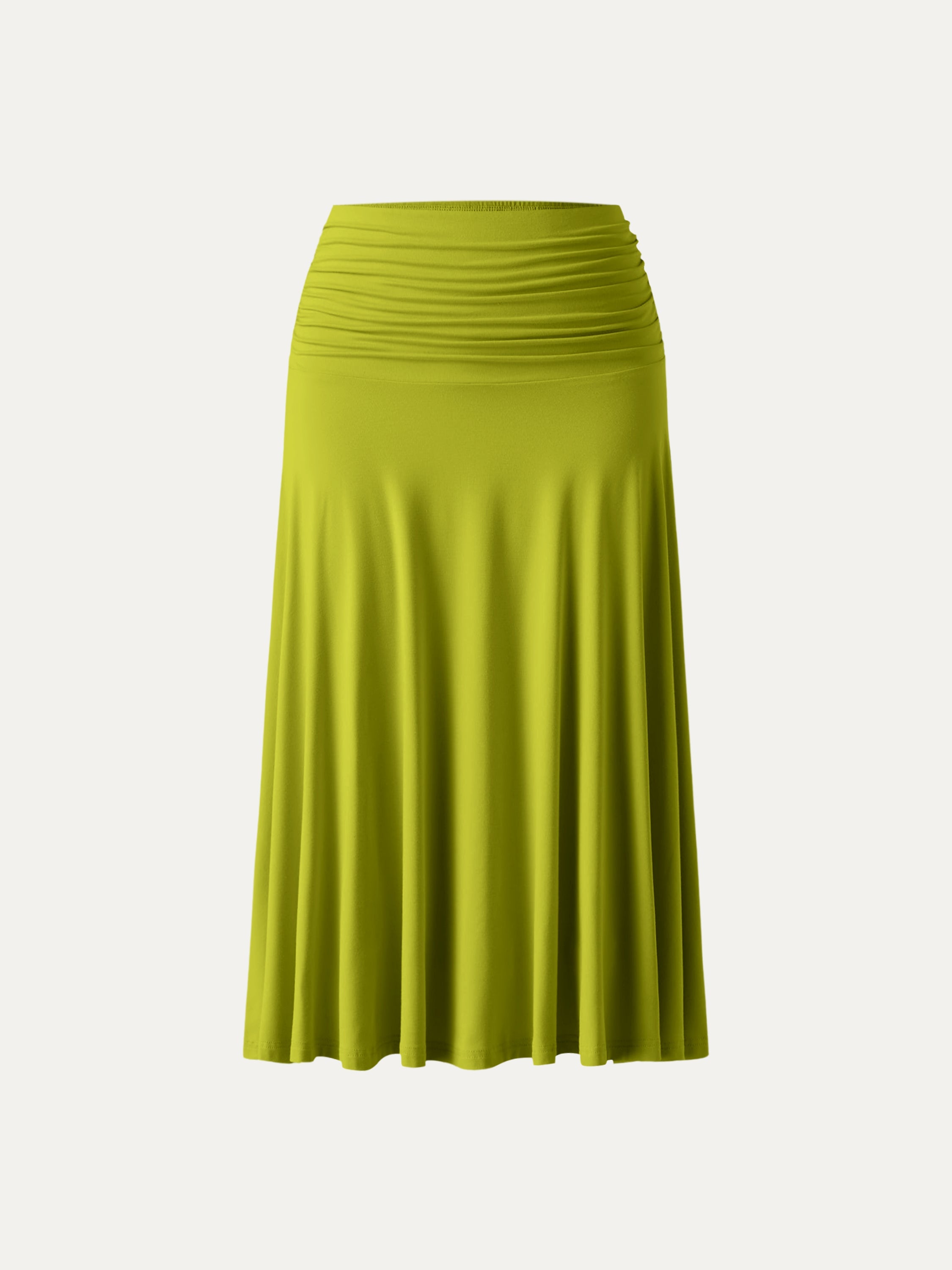 OGLmove Flowy Side Ruched A-Line Midi Skirt