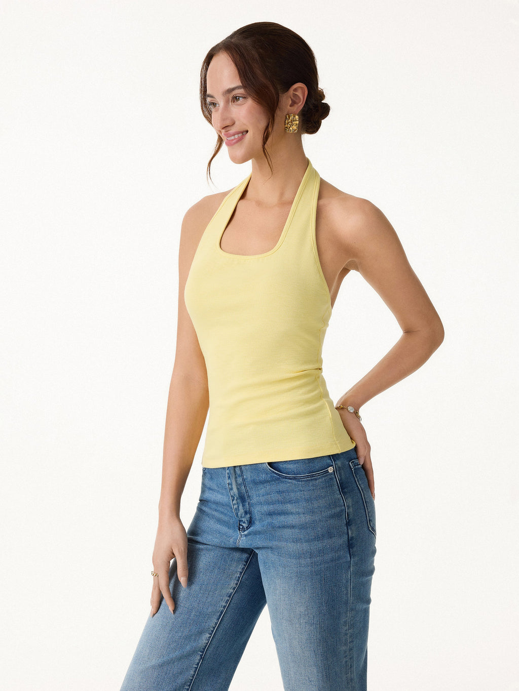 OGLmove Women's Cotton Square Halter Neck Bra Tank