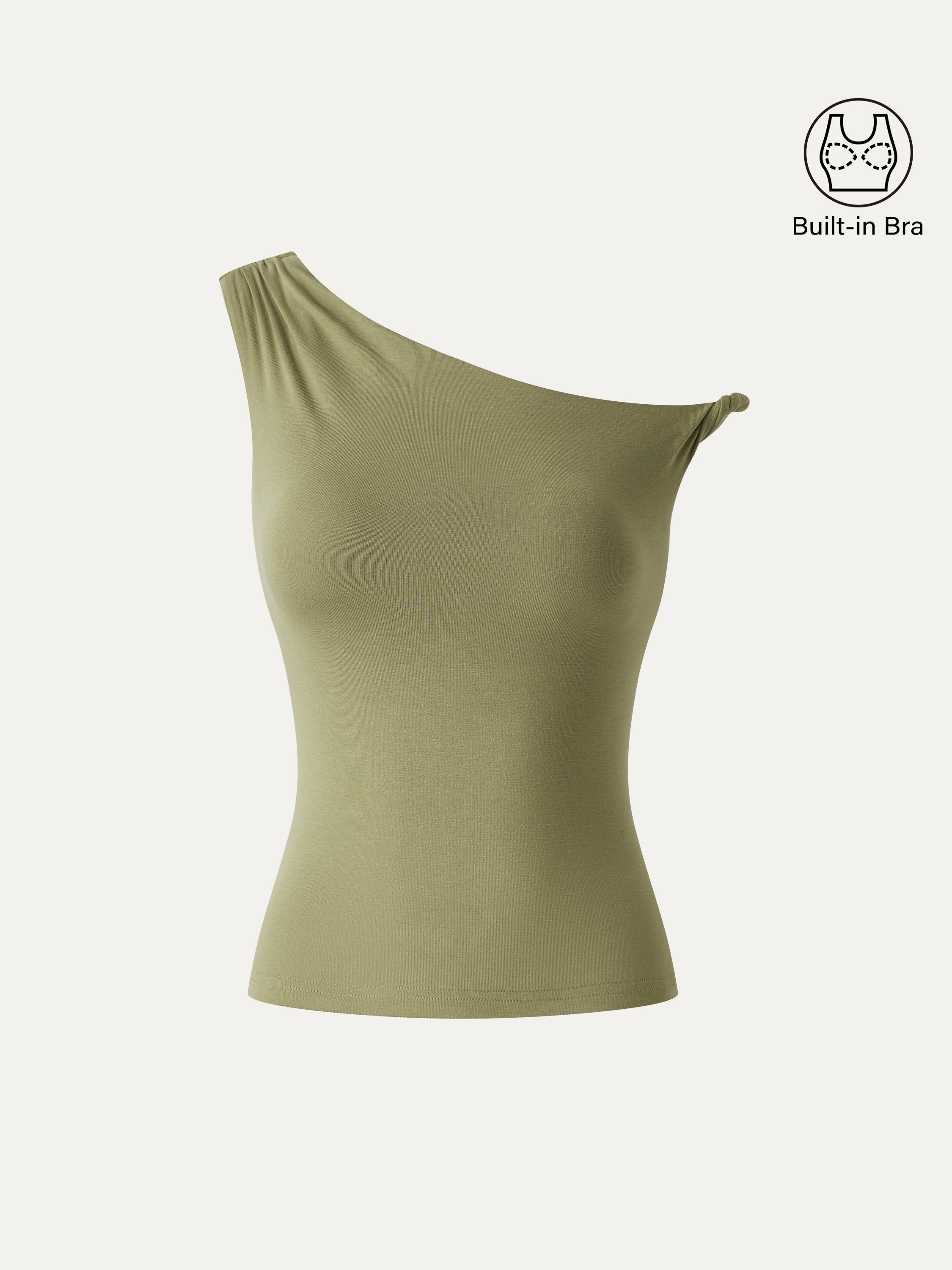 OGLmove CoolTouch Asymmetrical Shoulder Bra Top