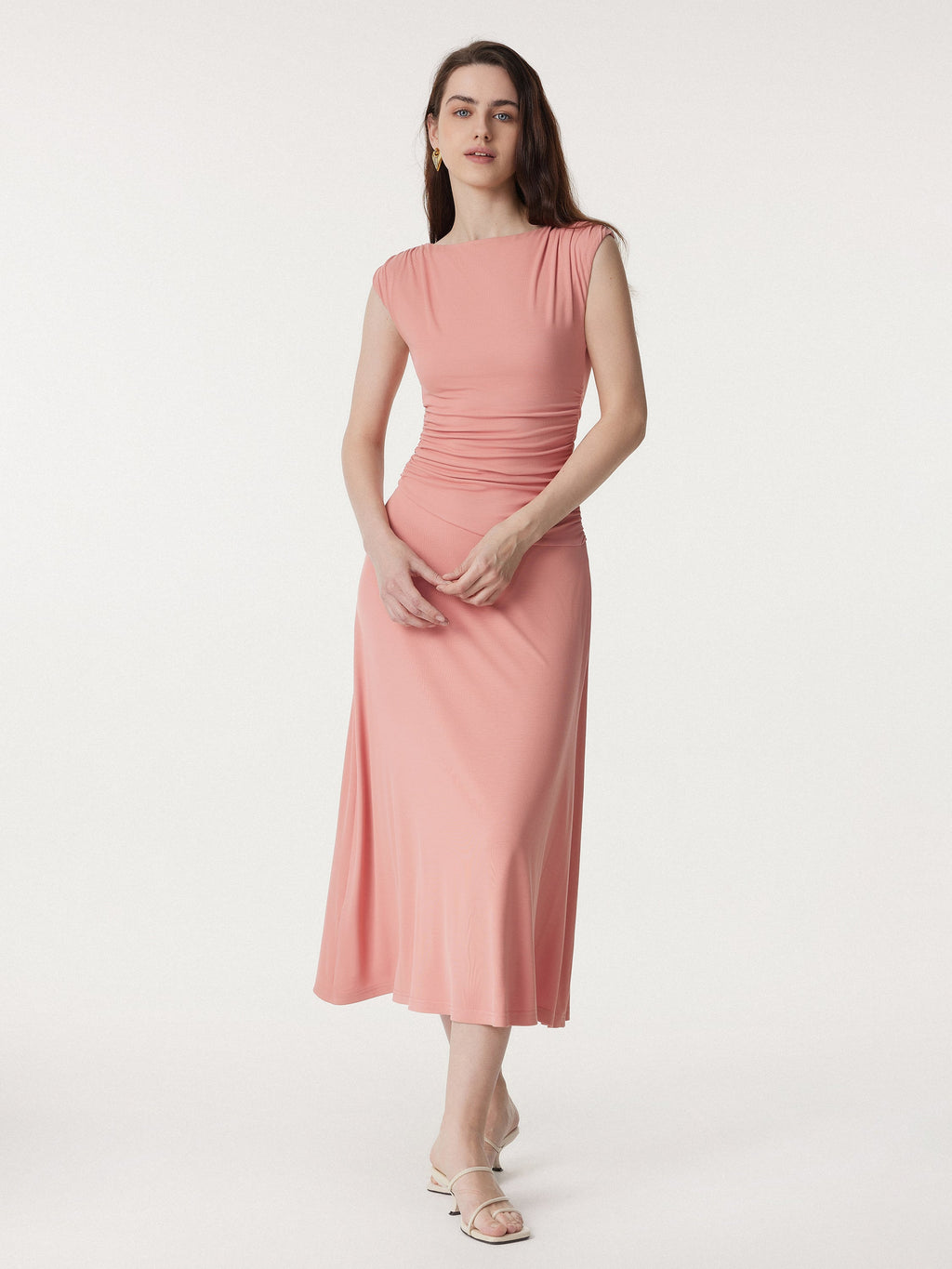 OGLmove Breezy Side Ruched Maxi Dress