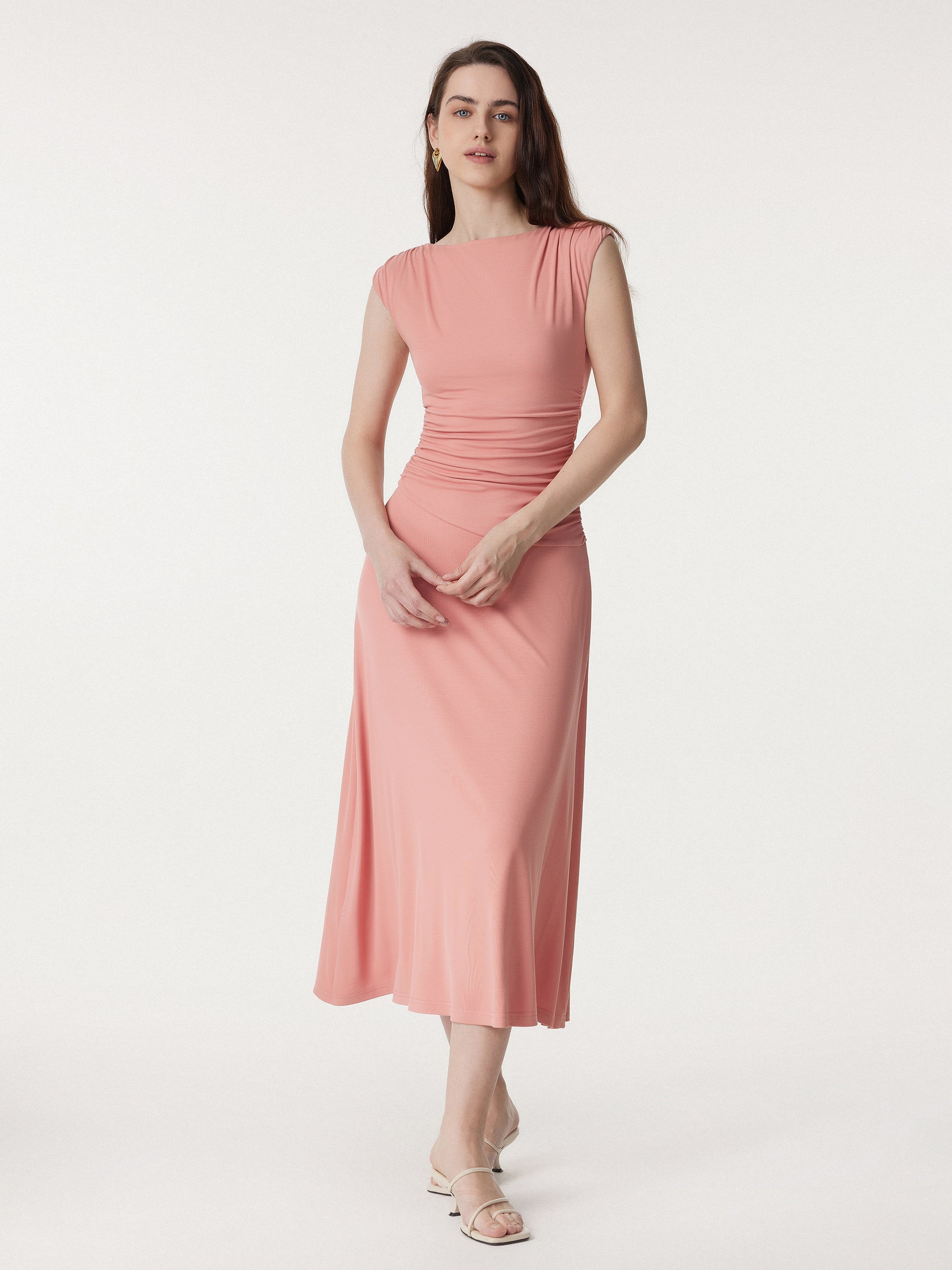 OGLmove Breezy Side Ruched Maxi Dress