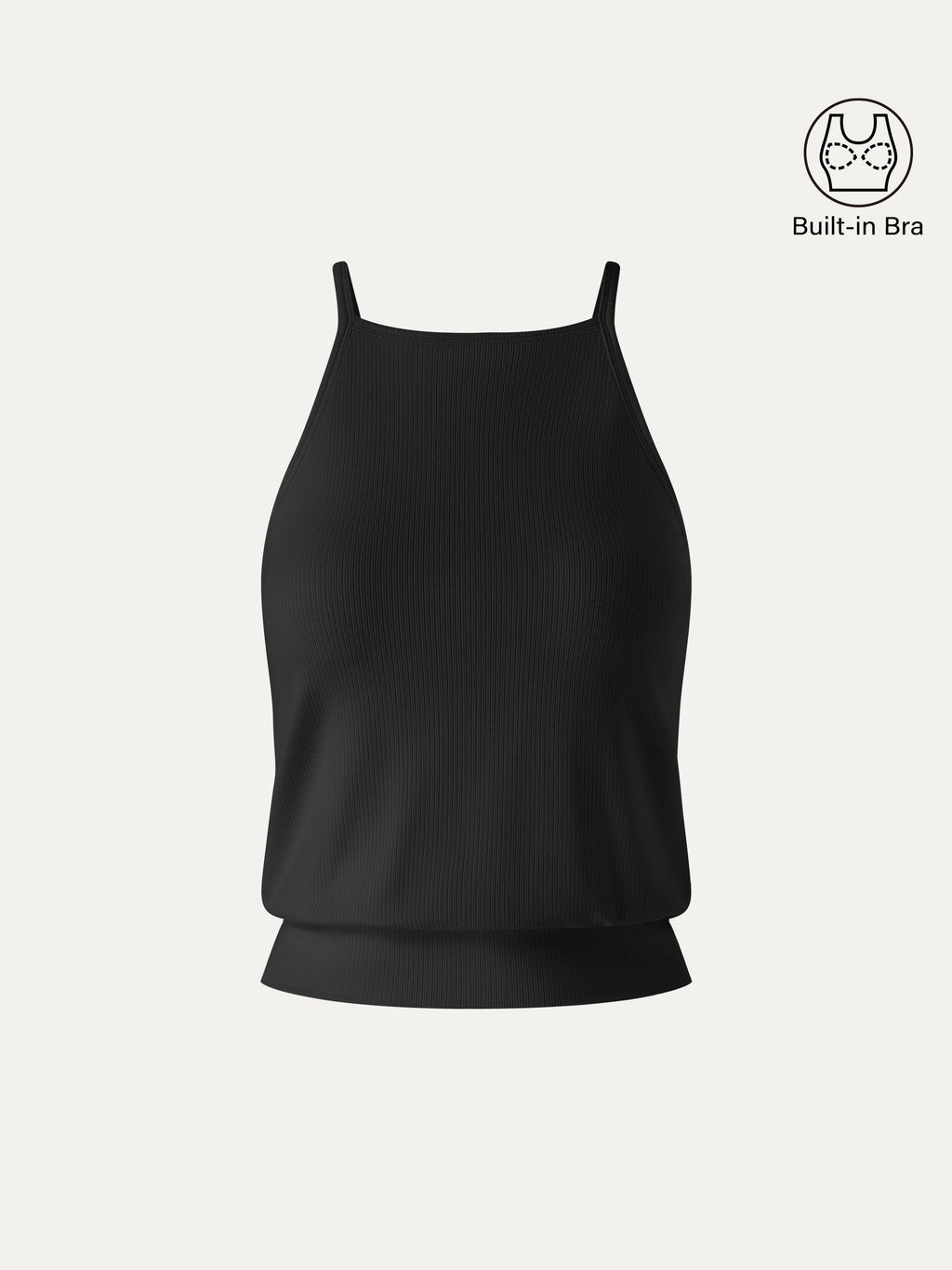 OGLmove Women's CoolTouch High Square Neck Banded Hem Bra Top