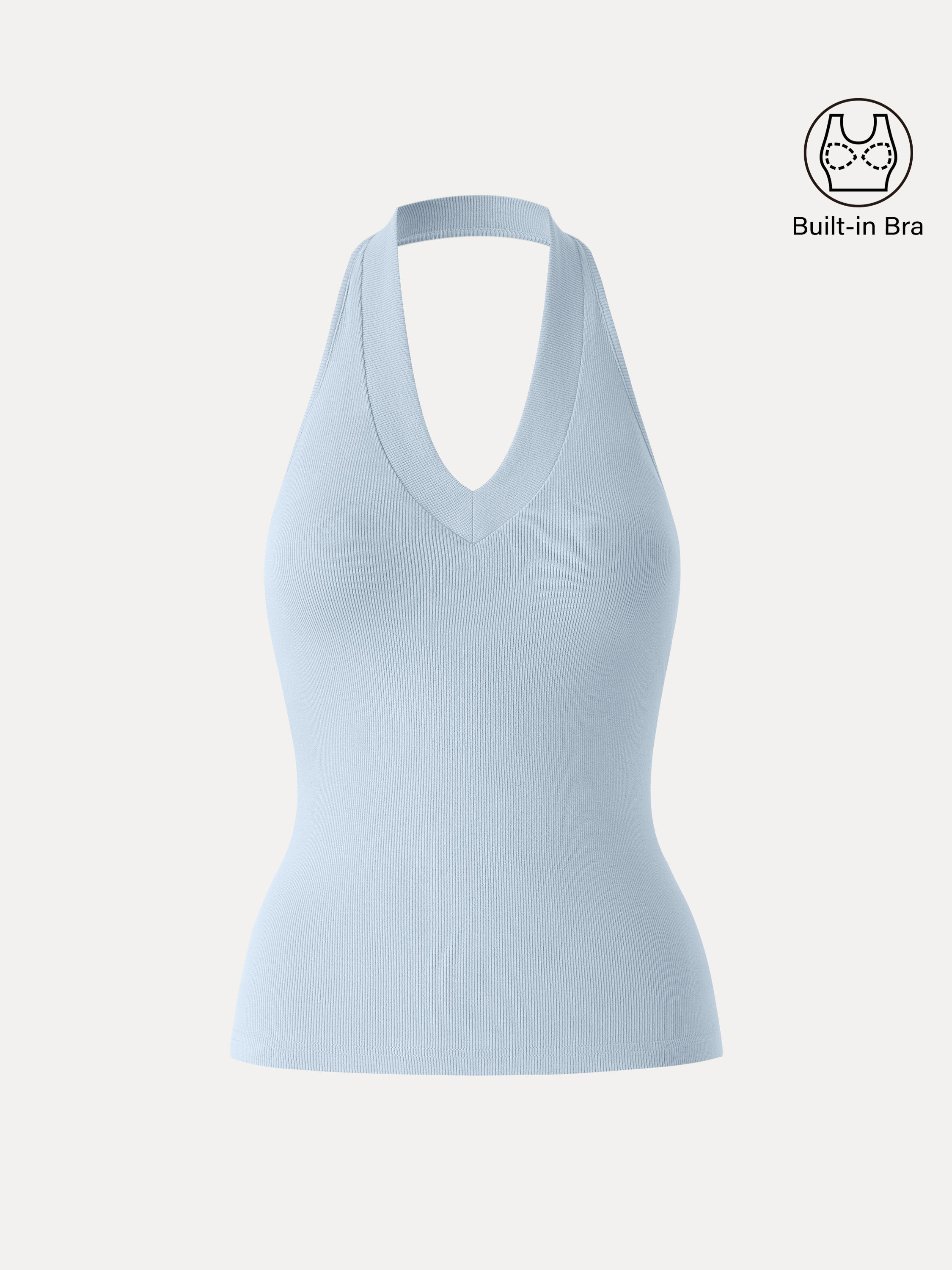 OGLmove Plantive Halter Neck Open Back Bra Tank