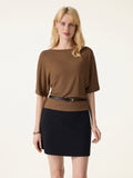 OGLmove Soft Ribbed Boatneck Relaxed Top