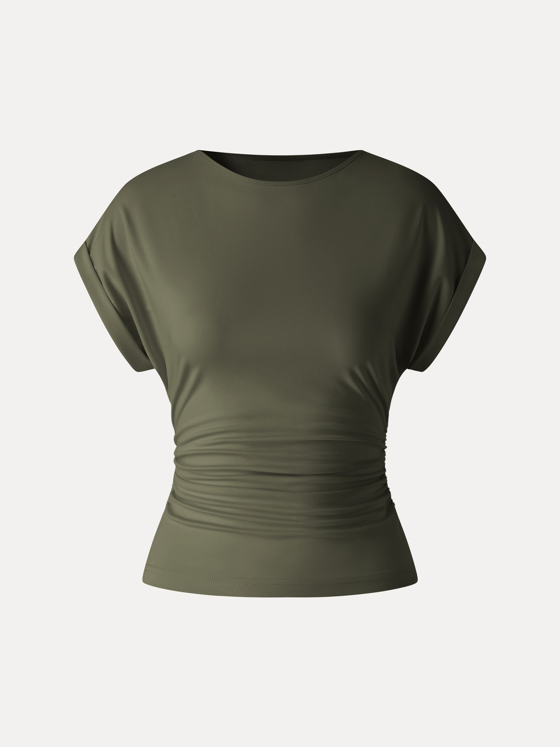 OGLmove CoolTouch Round Neck Ruched Tee