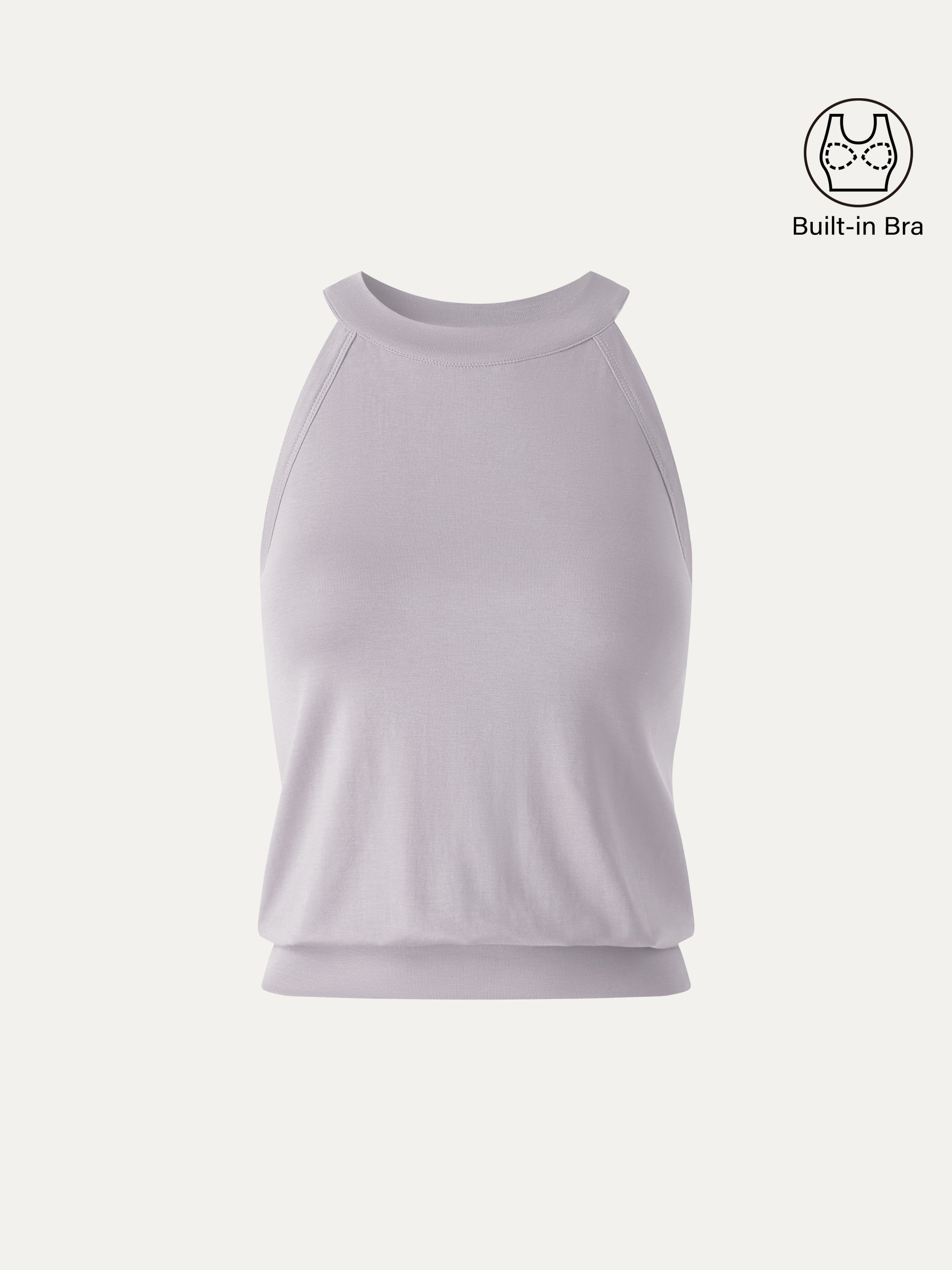 OGLmove Halter Neck Banded Hem Bra Tank