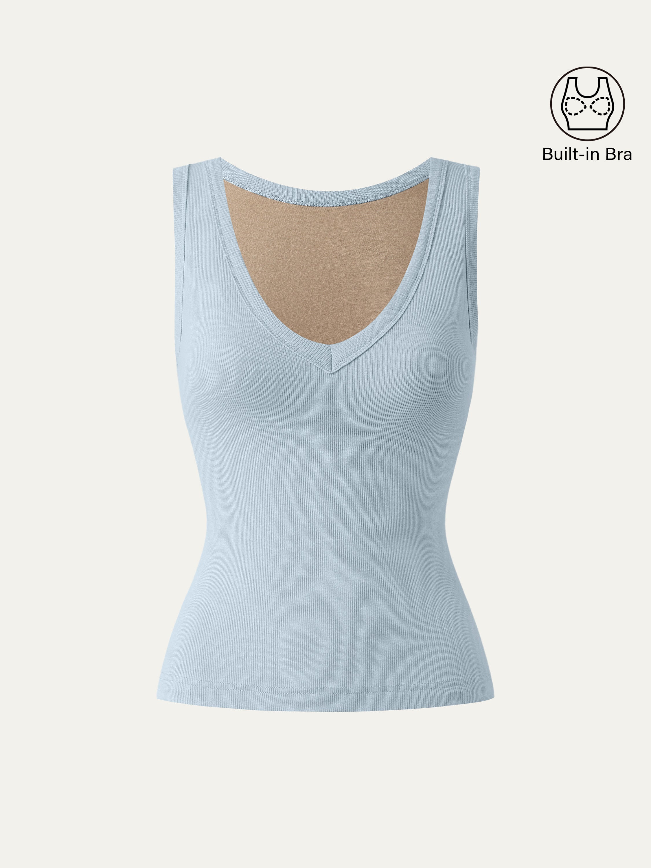 OGLmove V-Neck Cotton Airy Bra Tank Top