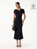 OGLmove Surplice Short Sleeve Midi Dress