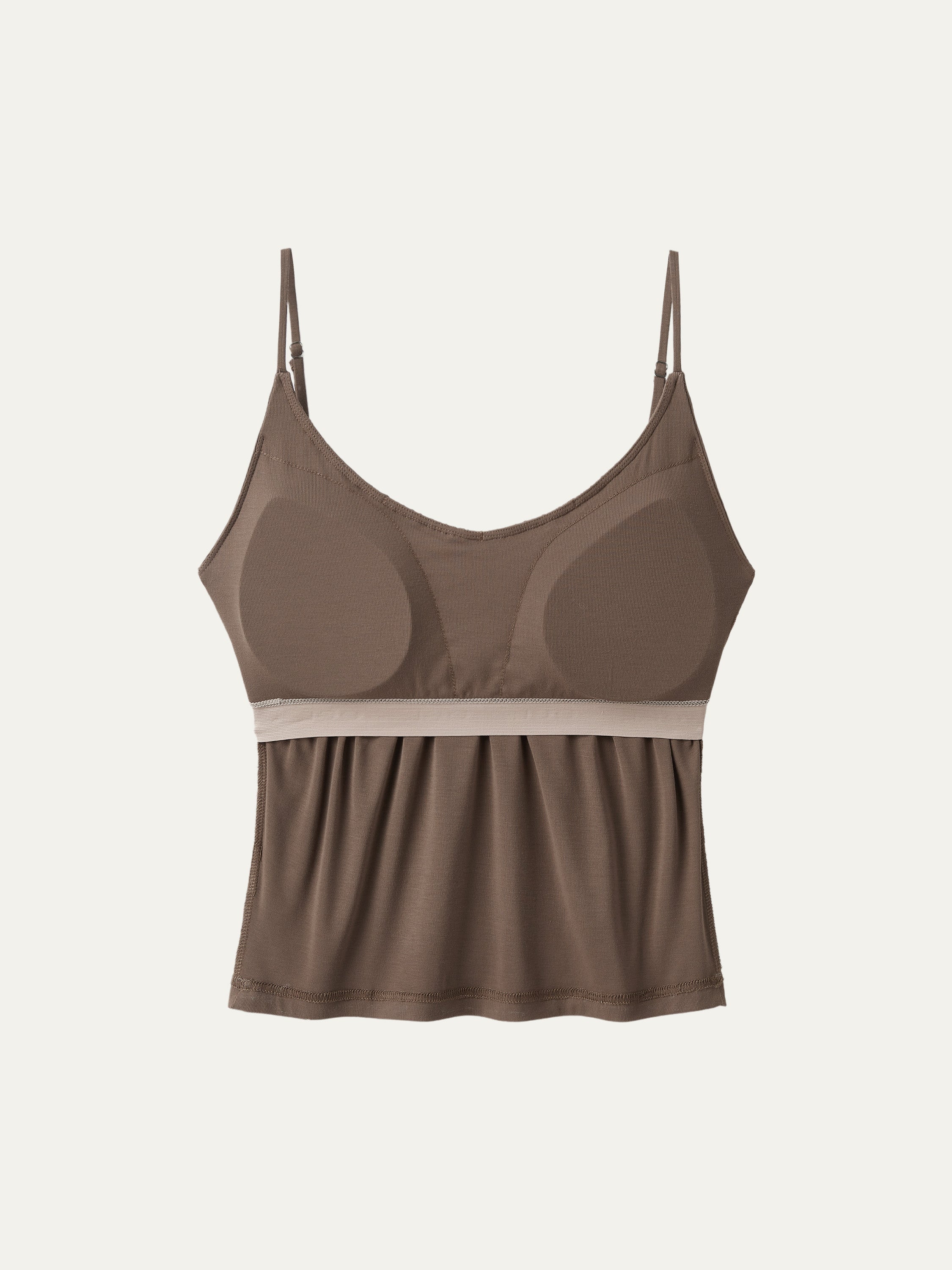 OGLmove Women's Scoop Neck Gathered Spaghetti Bra Tank