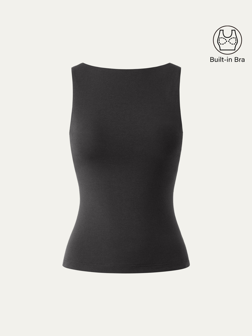 OGLmove Stretch Cotton Boatneck Bra Tank