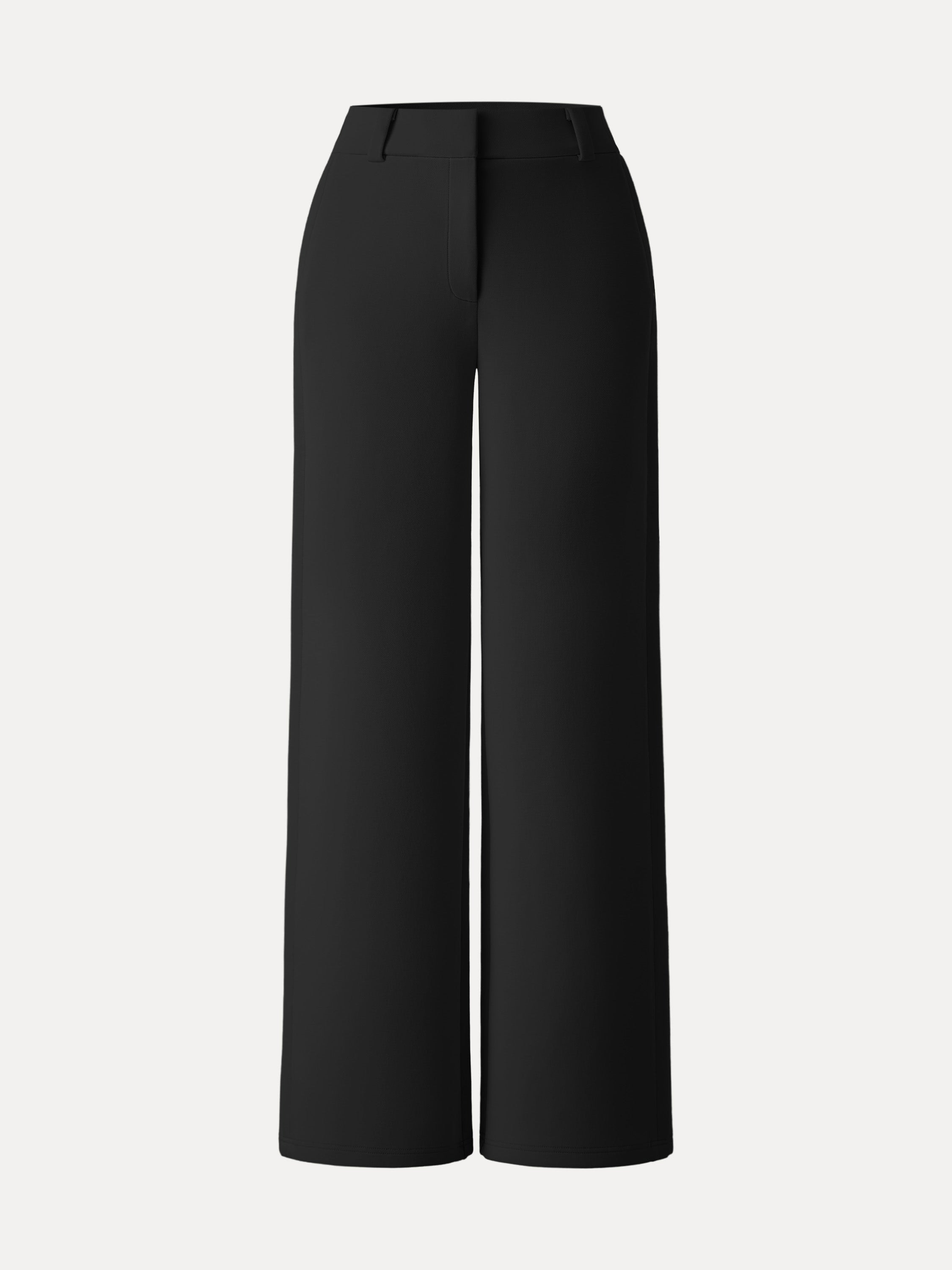 OGLmove Stretchy Mid Rise Fly-Front Wide Leg Trouser