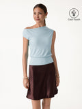 OGLmove Asymmetrical Shoulder Banded Hem Top