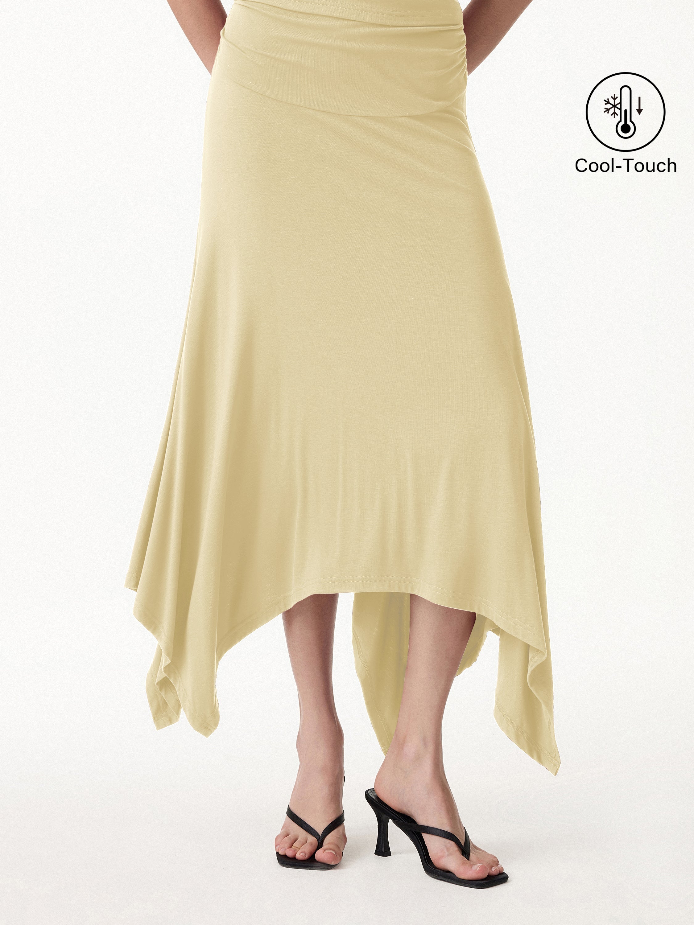 OGLmove CoolTouch Handkerchief Hem Ankle Skirt